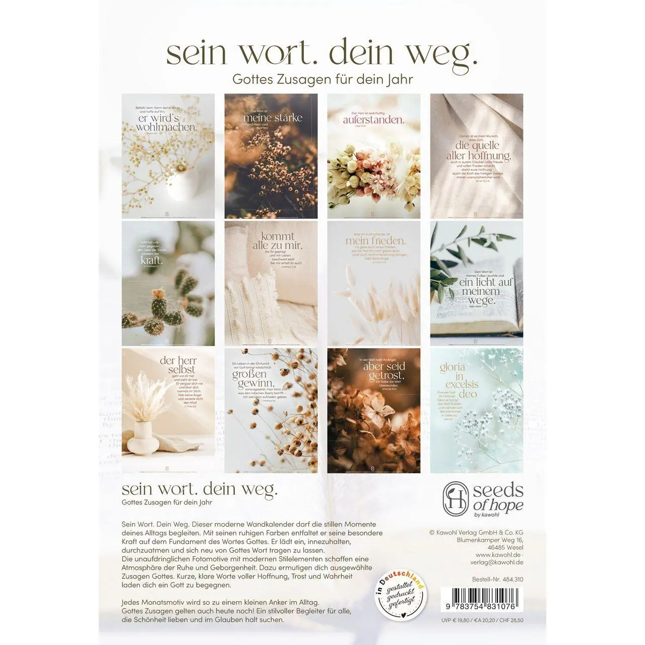 Bild: 9783754831076 | Sein Wort. Dein Weg. 2027 | Gottes Zusagen für dein Jahr | Kalender