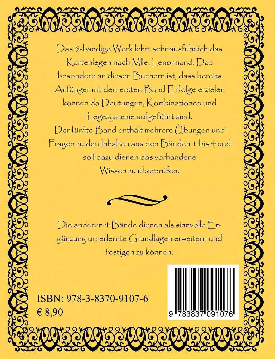Rückseite: 9783837091076 | Kartenlegen nach Mlle. Lenormand Band 5 | Übungsbuch | Weng | Buch