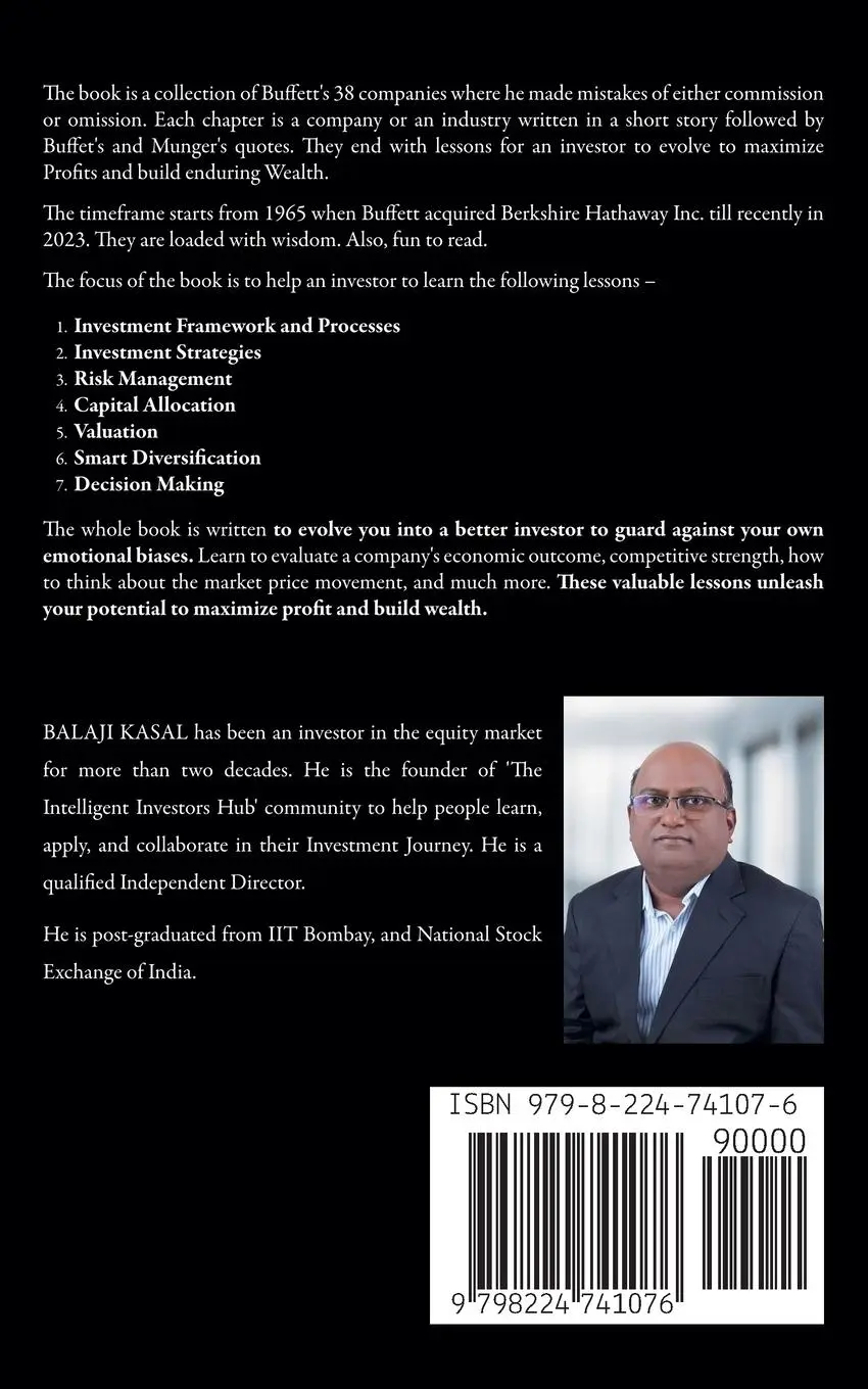 Rückseite: 9798224741076 | The Intelligent Investor's Mistakes | Warren Buffett | Balaji Kasal