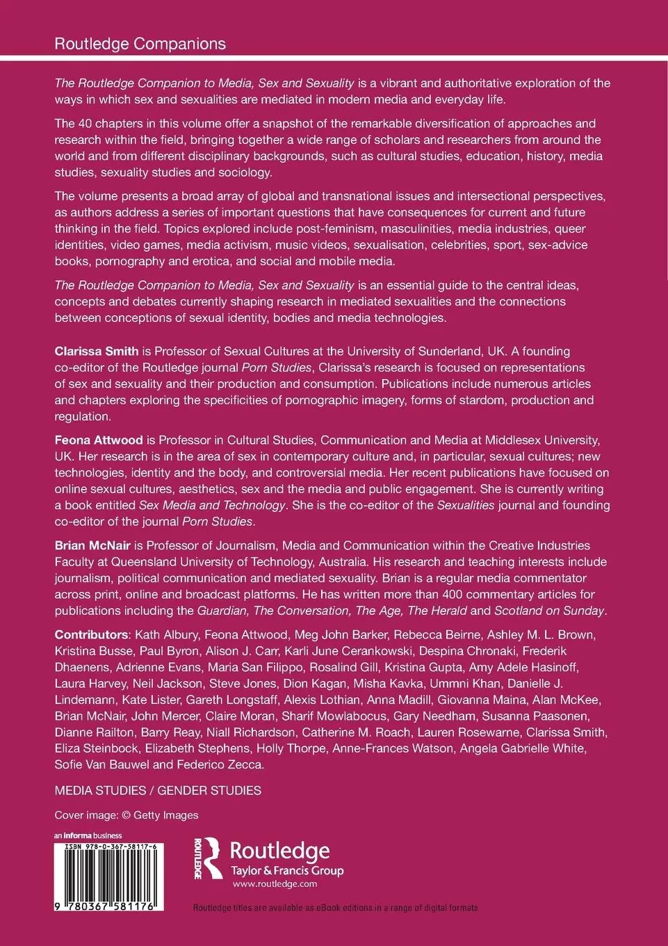 Rückseite: 9780367581176 | The Routledge Companion to Media, Sex and Sexuality | Smith (u. a.)