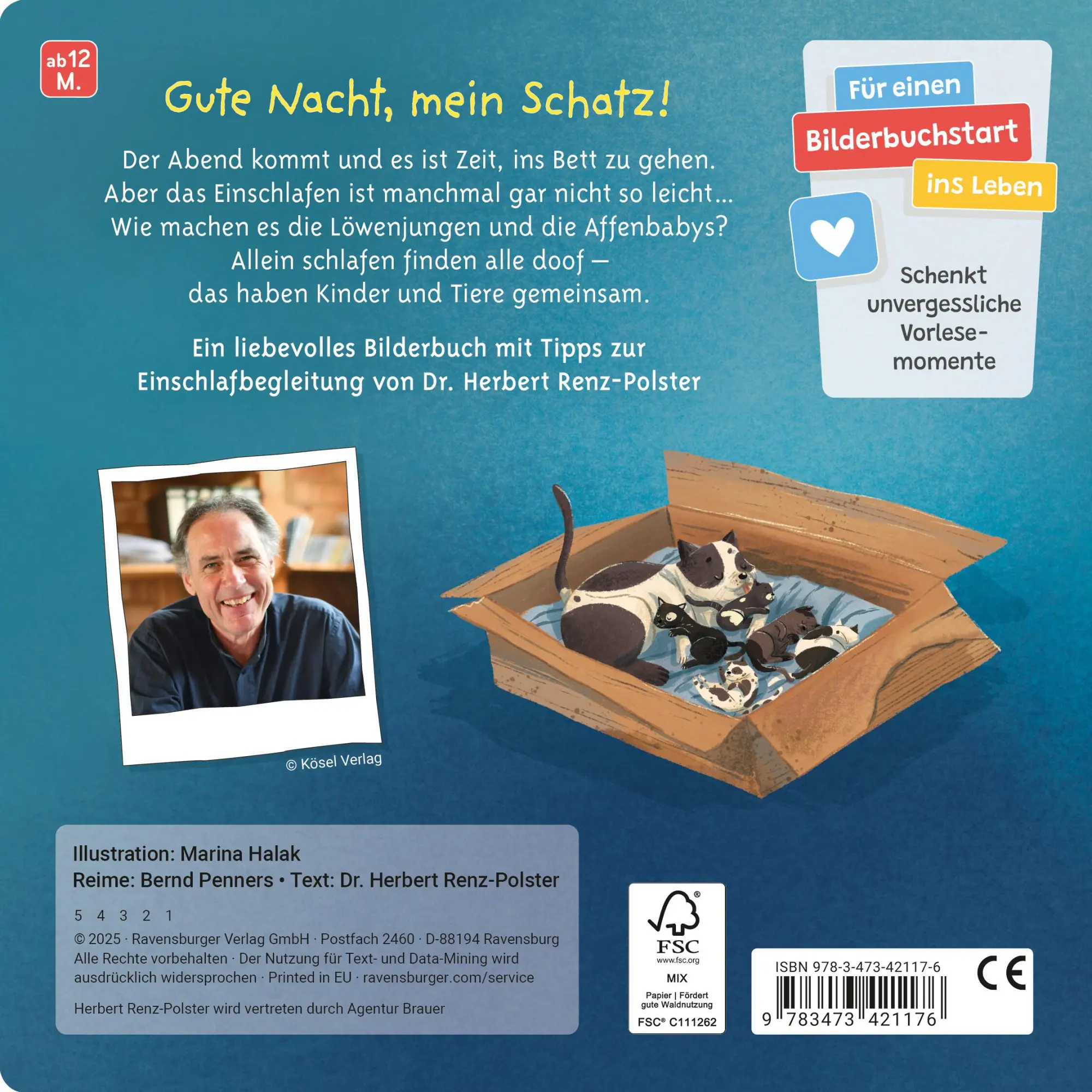 Rückseite: 9783473421176 | Müde und geborgen | So schlafen Babys ein. | Renz-Polster (u. a.)