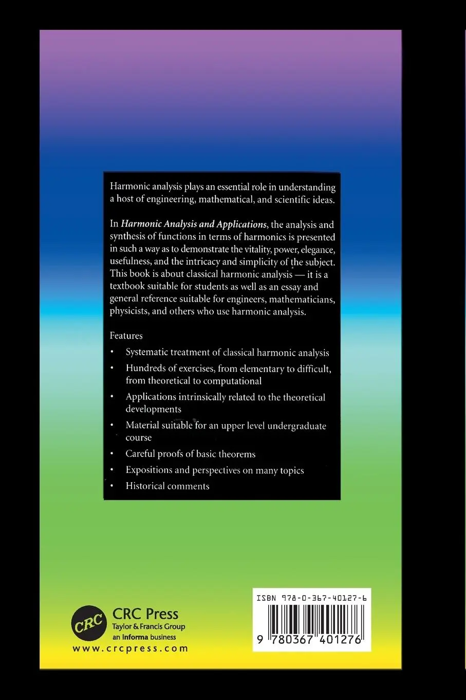 Rückseite: 9780367401276 | Harmonic Analysis and Applications | John J. Benedetto | Taschenbuch