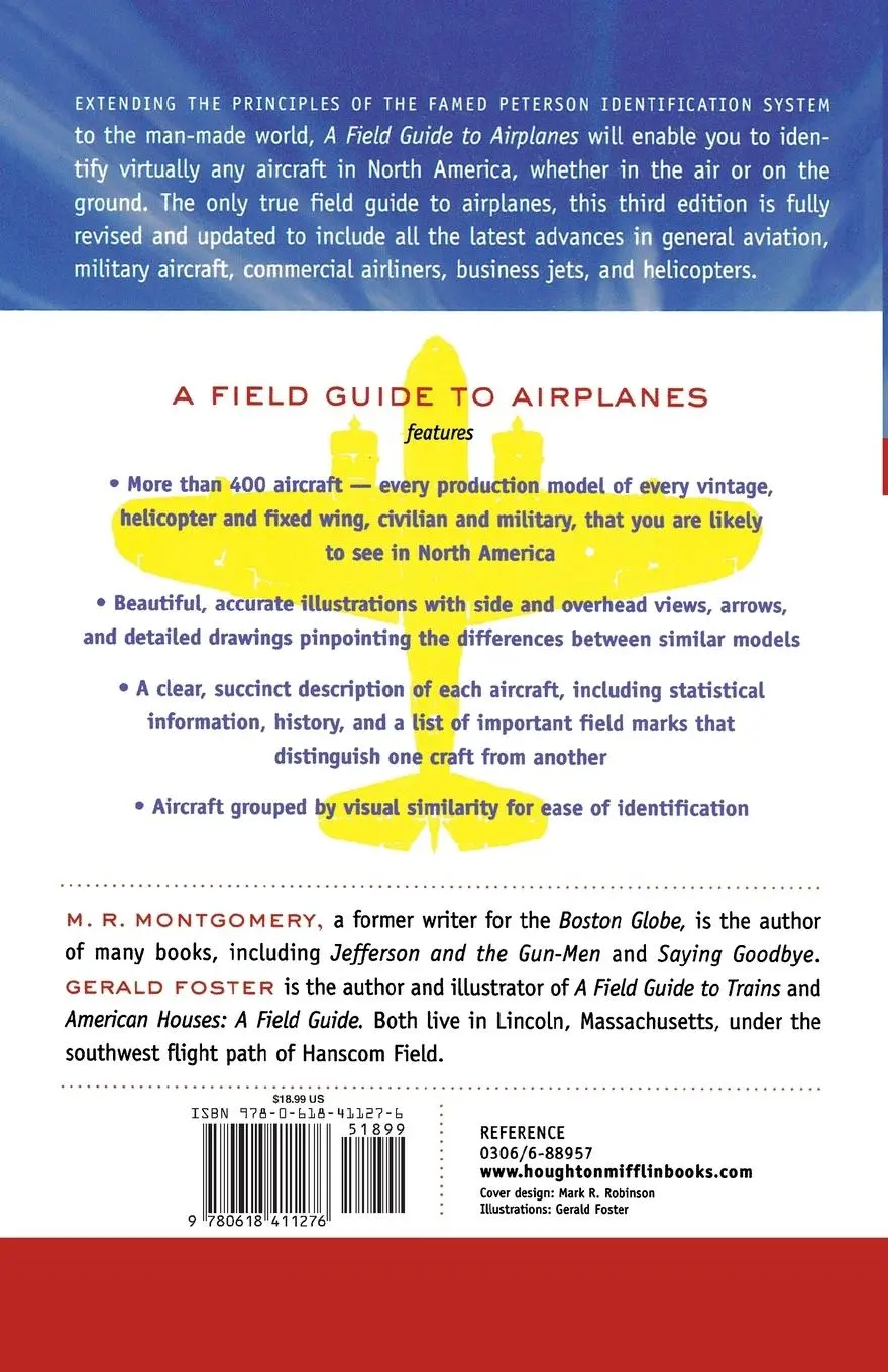Rückseite: 9780618411276 | A Field Guide to Airplanes of North America | M. R. Montgomery (u. a.)