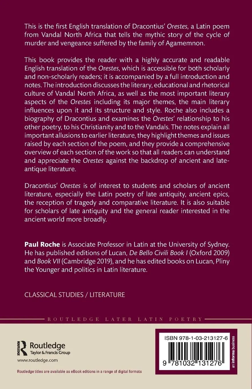 Rückseite: 9781032131276 | Dracontius' Orestes | Paul Roche | Taschenbuch | Englisch | 2022