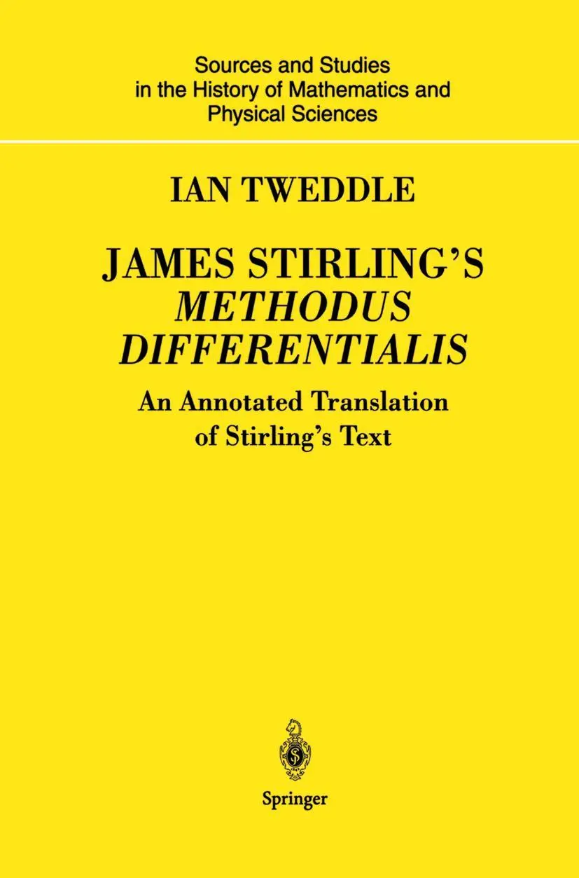 Cover: 9781447111276 | James Stirling's Methodus Differentialis | Ian Tweddle | Taschenbuch
