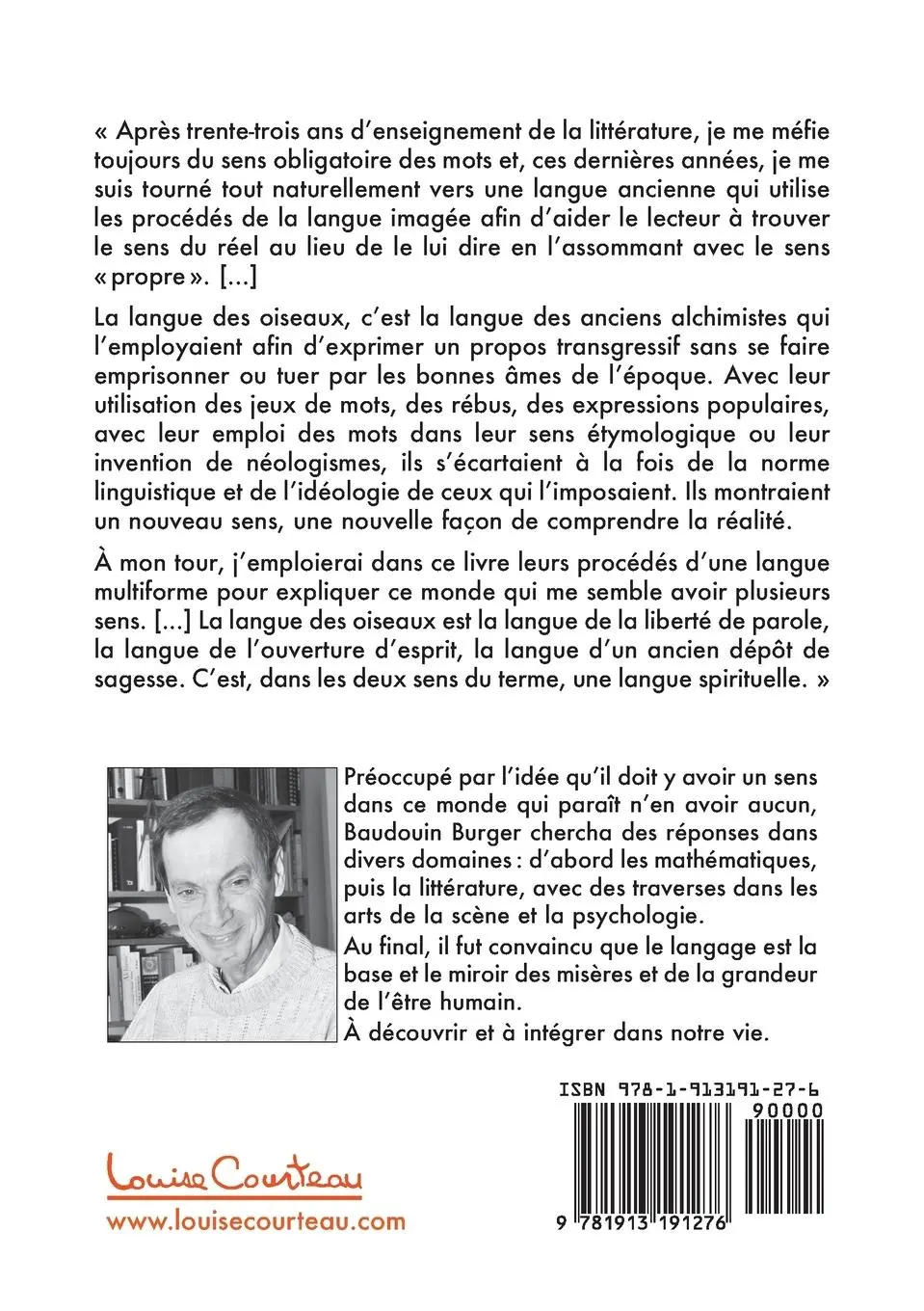 Rückseite: 9781913191276 | La langue des oiseaux | A la recherche du sens perdu des mots | Burger