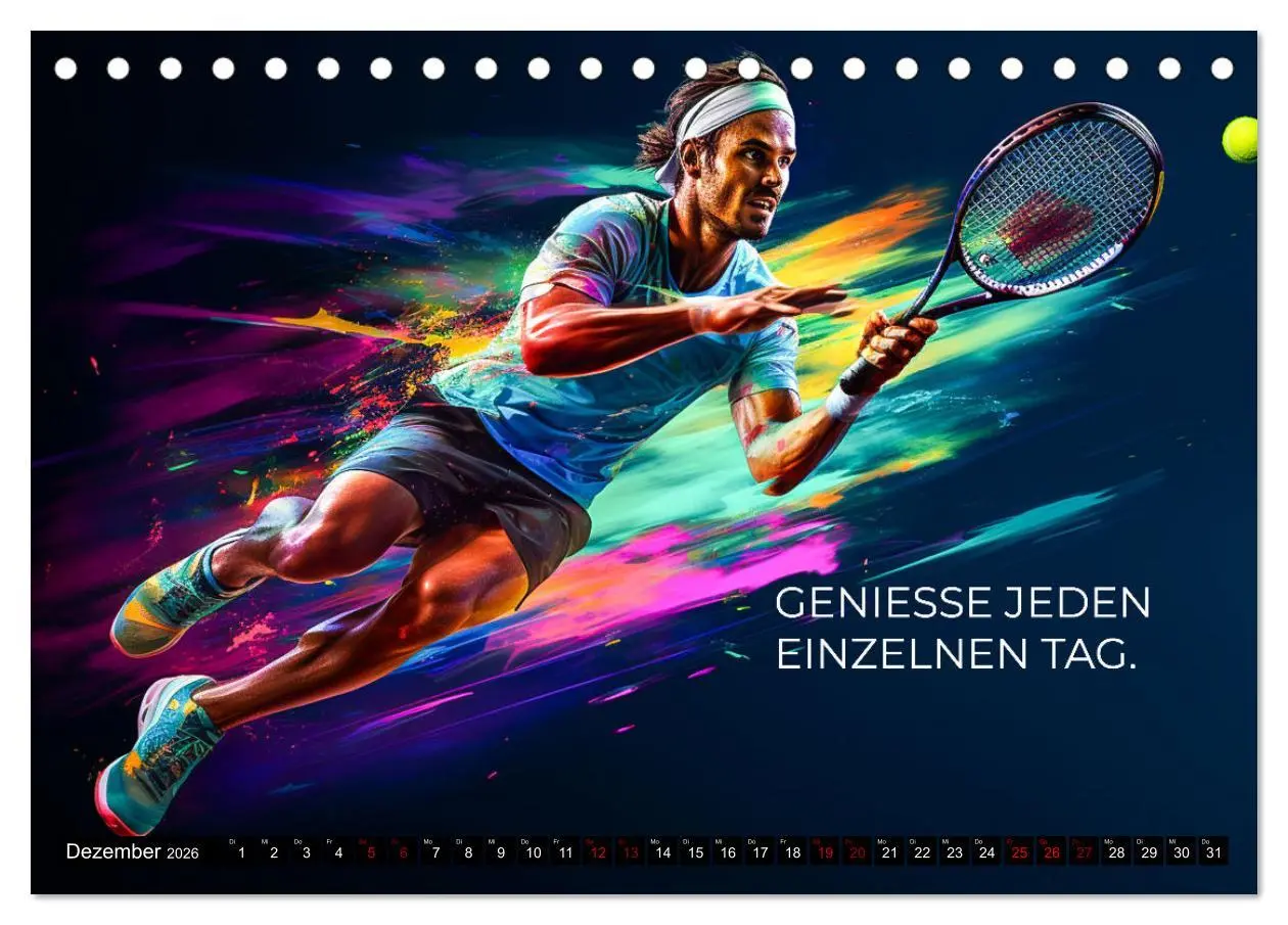 Bild: 9783457501276 | Tennis und Motivation (Tischkalender 2026 DIN A5 quer), CALVENDO...
