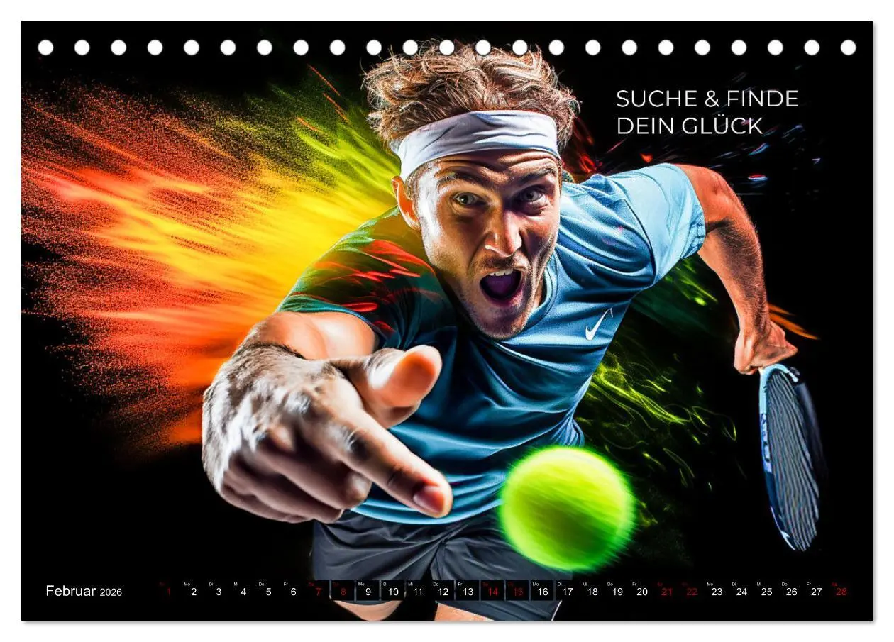 Bild: 9783457501276 | Tennis und Motivation (Tischkalender 2026 DIN A5 quer), CALVENDO...