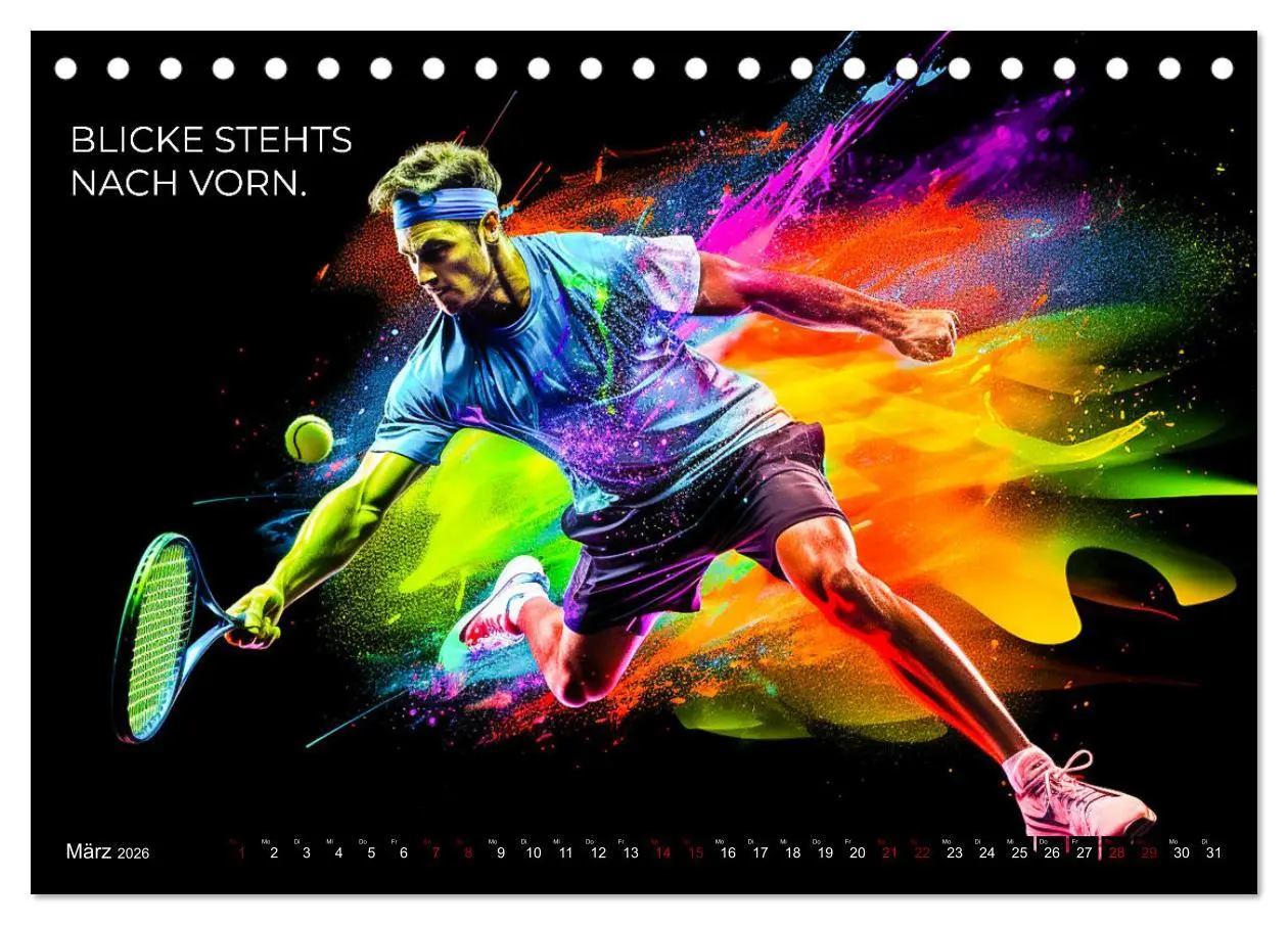 Bild: 9783457501276 | Tennis und Motivation (Tischkalender 2026 DIN A5 quer), CALVENDO...