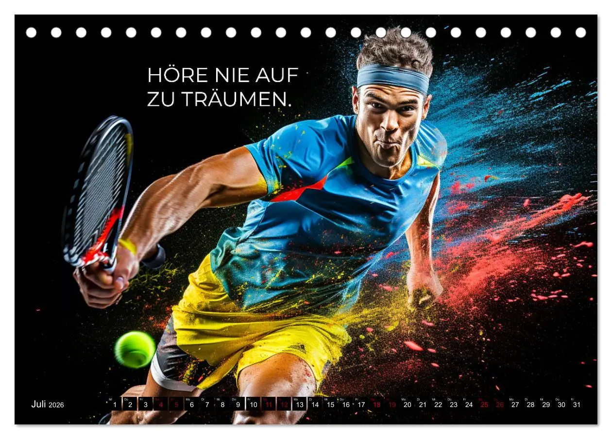 Bild: 9783457501276 | Tennis und Motivation (Tischkalender 2026 DIN A5 quer), CALVENDO...