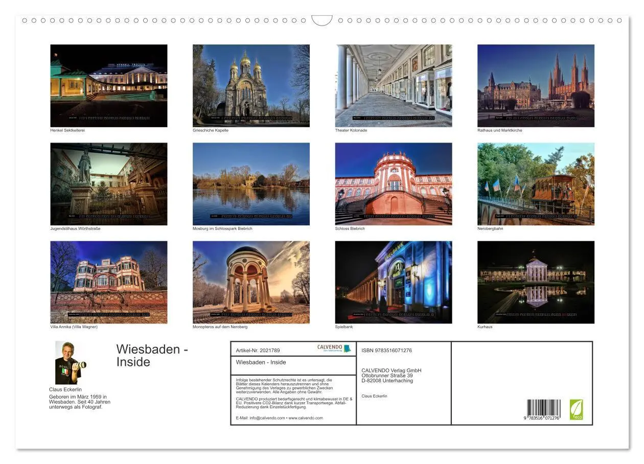 Bild: 9783516071276 | Wiesbaden - Inside (Wandkalender 2026 DIN A2 quer), CALVENDO...