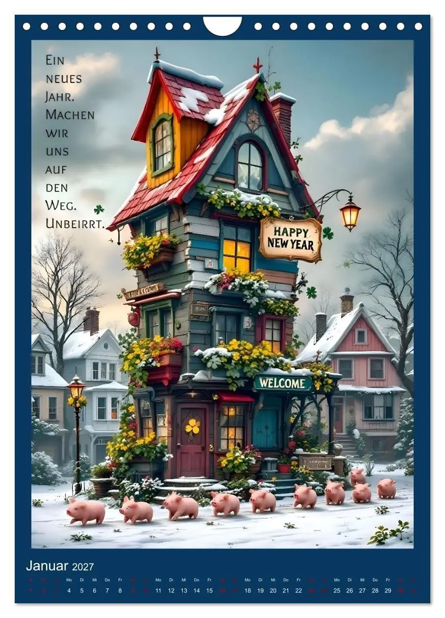 Bild: 9783516901276 | Hausgeflippt (Wandkalender 2027 DIN A4 hoch), CALVENDO Monatskalender