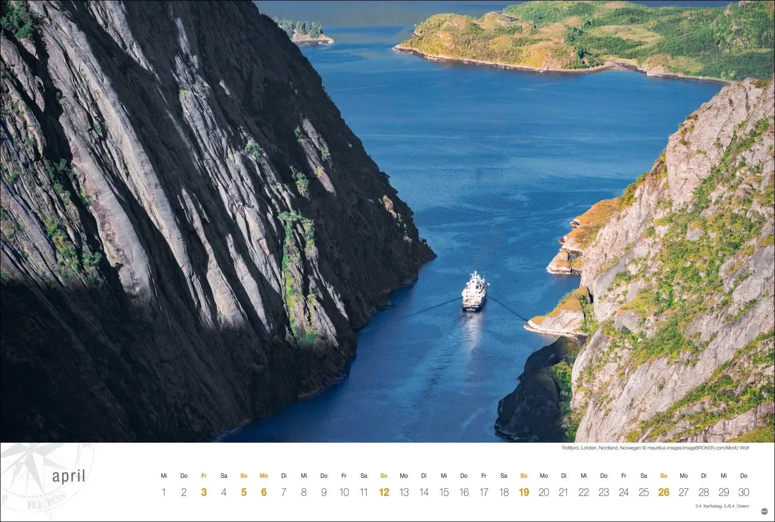 Bild: 9783756411276 | Hurtigruten Globetrotter Kalender 2026 - Von unberührten Fjorden...