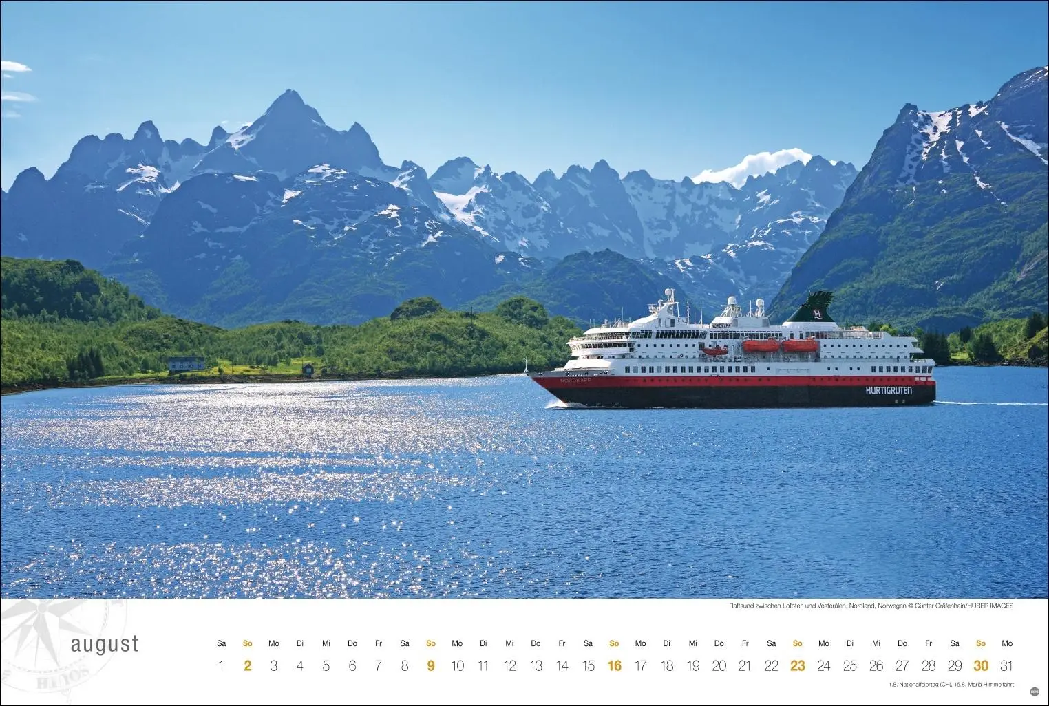 Bild: 9783756411276 | Hurtigruten Globetrotter Kalender 2026 - Von unberührten Fjorden...