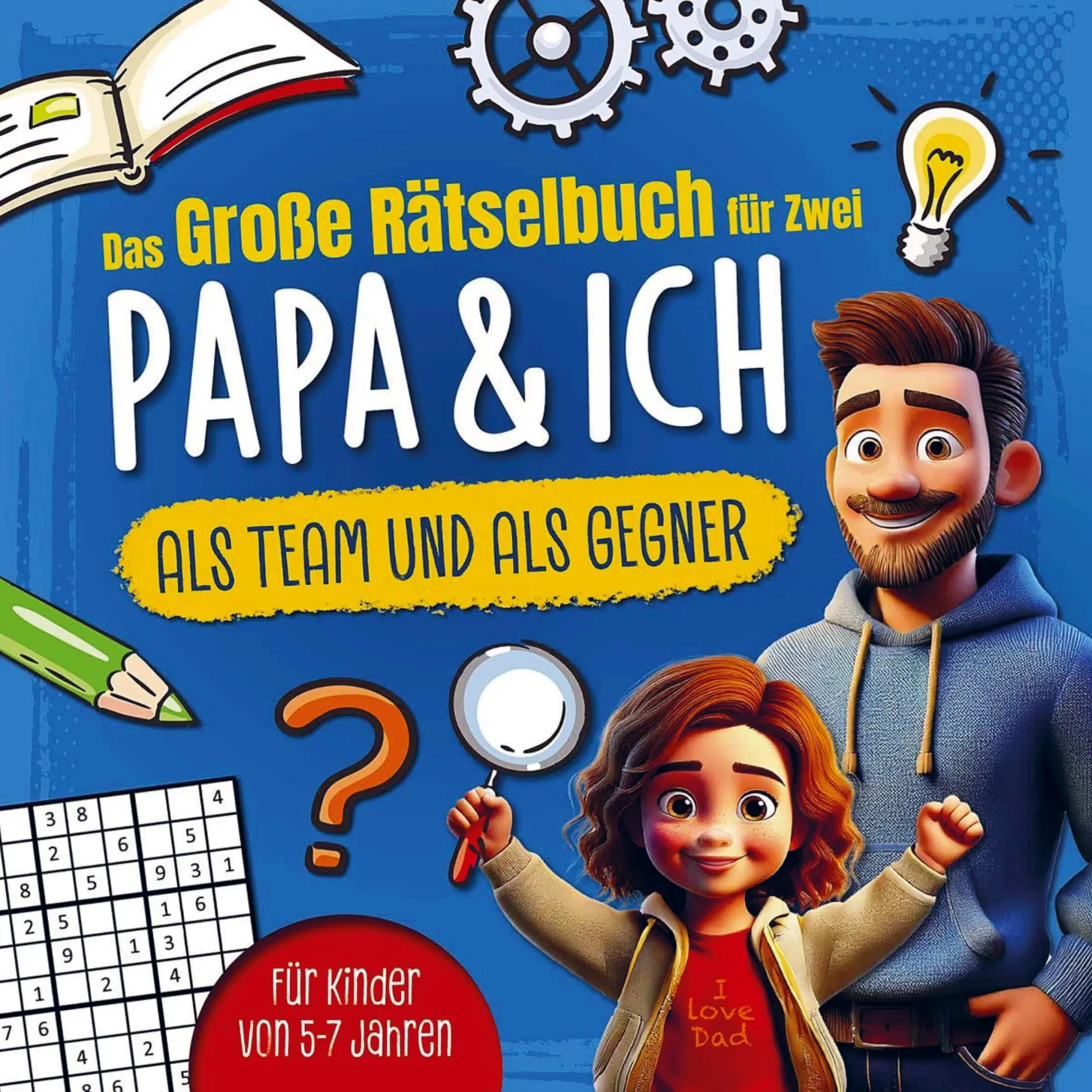 Cover: 9789403821276 | Das große Rätselbuch für Zwei. Papa &amp; ich, als Team &amp; als Gegner