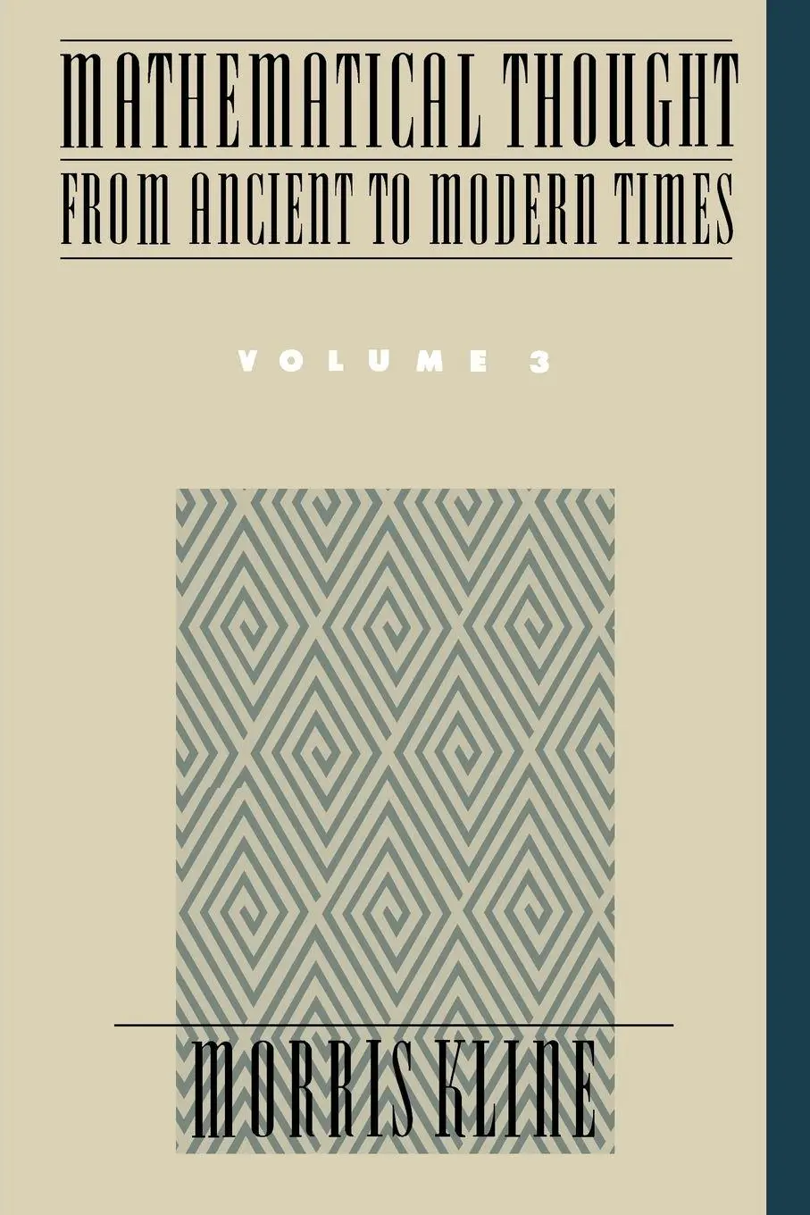 Cover: 9780195061376 | Mathematical Thought from Ancient to Modern Times Volume 3 | Kline