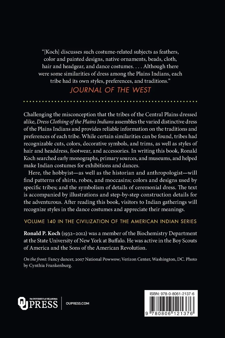Rückseite: 9780806121376 | Dress Clothing of the Plains Indians | Ronald P. Koch | Taschenbuch