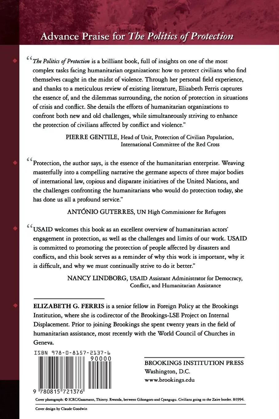 Rückseite: 9780815721376 | The Politics of Protection | The Limits of Humanitarian Action | Buch