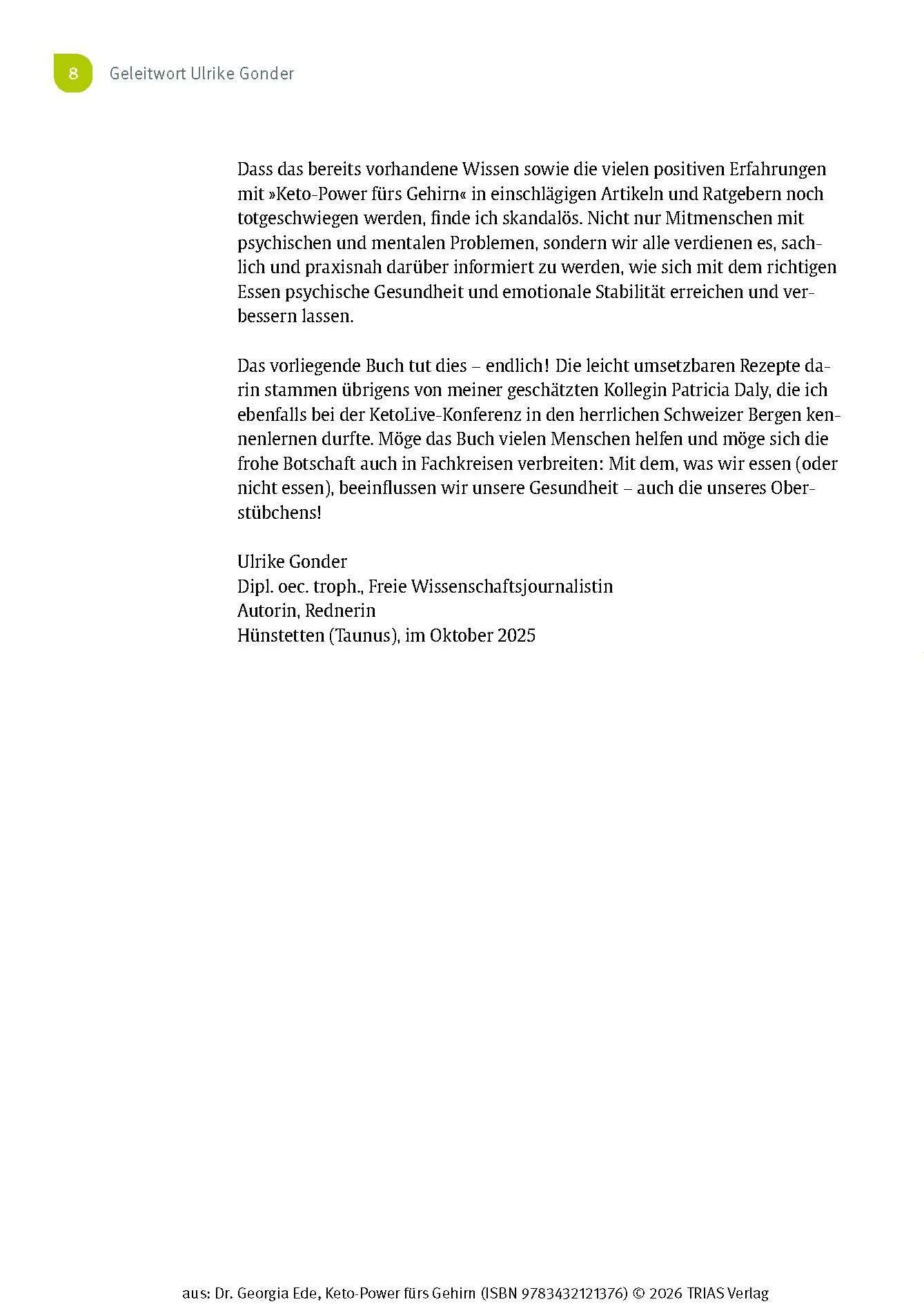 Bild: 9783432121376 | Keto-Power fürs Gehirn | Georgia Ede | Buch | 392 S. | Deutsch | 2026