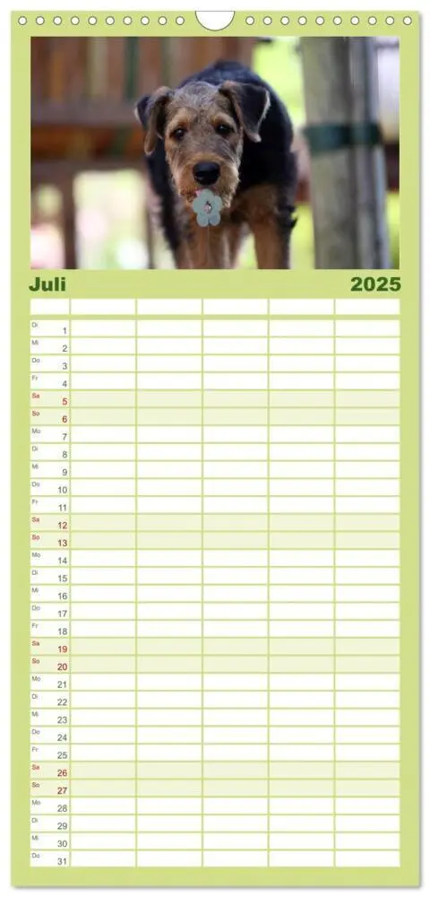 Bild: 9783457111376 | Familienplaner 2025 - Der Hundewelpen-Geburtstagskalender mit 5...