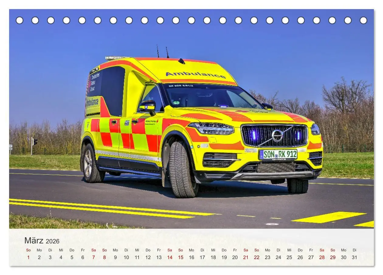 Bild: 9783457801376 | Einsatzfahrzeuge 112 (Tischkalender 2026 DIN A5 quer), CALVENDO...