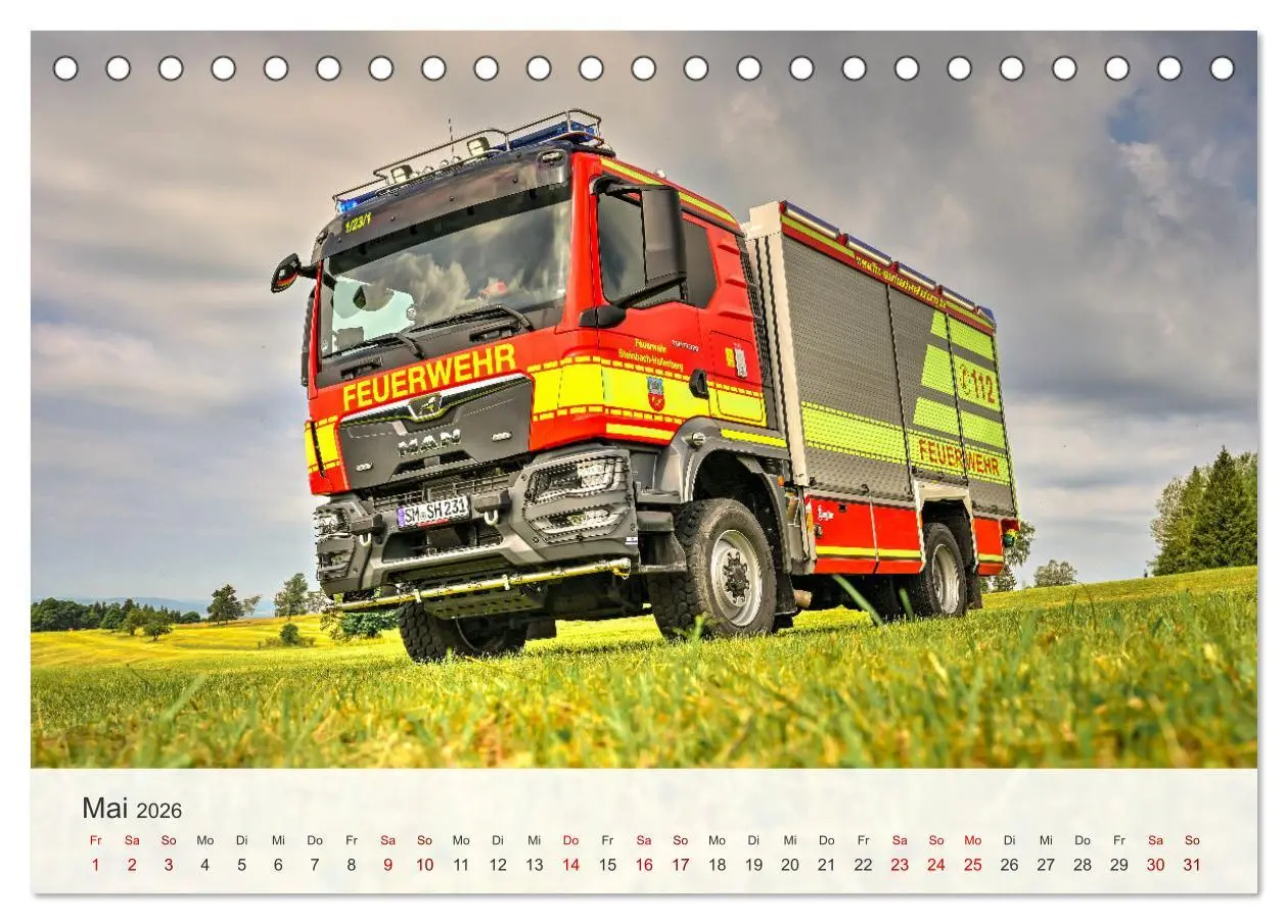 Bild: 9783457801376 | Einsatzfahrzeuge 112 (Tischkalender 2026 DIN A5 quer), CALVENDO...