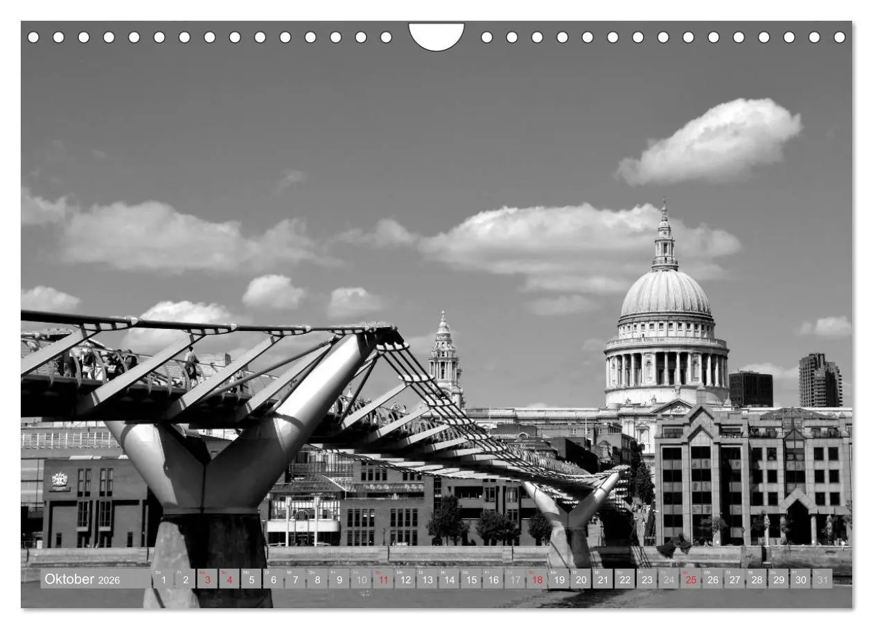 Bild: 9783516131376 | London in Schwarz-Weiß (Wandkalender 2026 DIN A4 quer), CALVENDO...