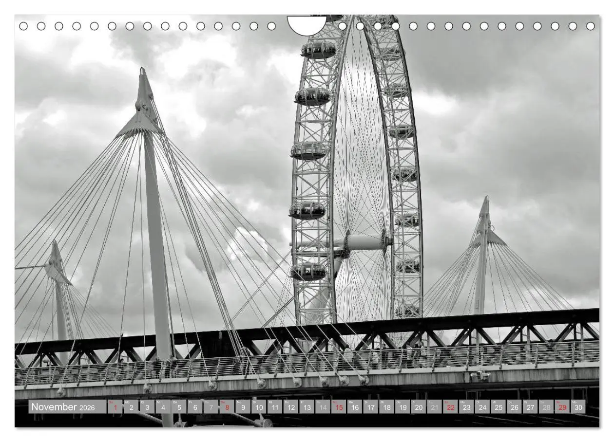 Bild: 9783516131376 | London in Schwarz-Weiß (Wandkalender 2026 DIN A4 quer), CALVENDO...