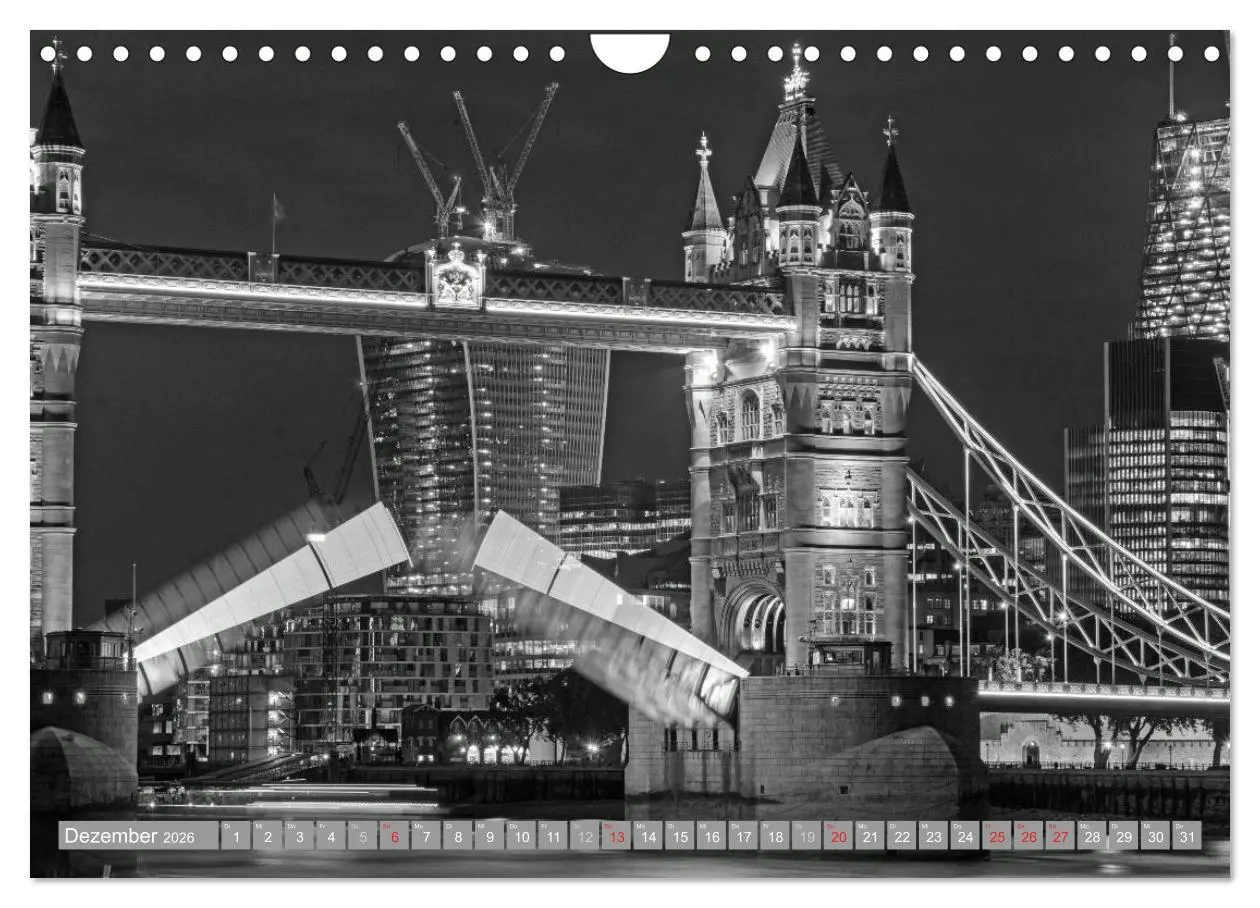 Bild: 9783516131376 | London in Schwarz-Weiß (Wandkalender 2026 DIN A4 quer), CALVENDO...