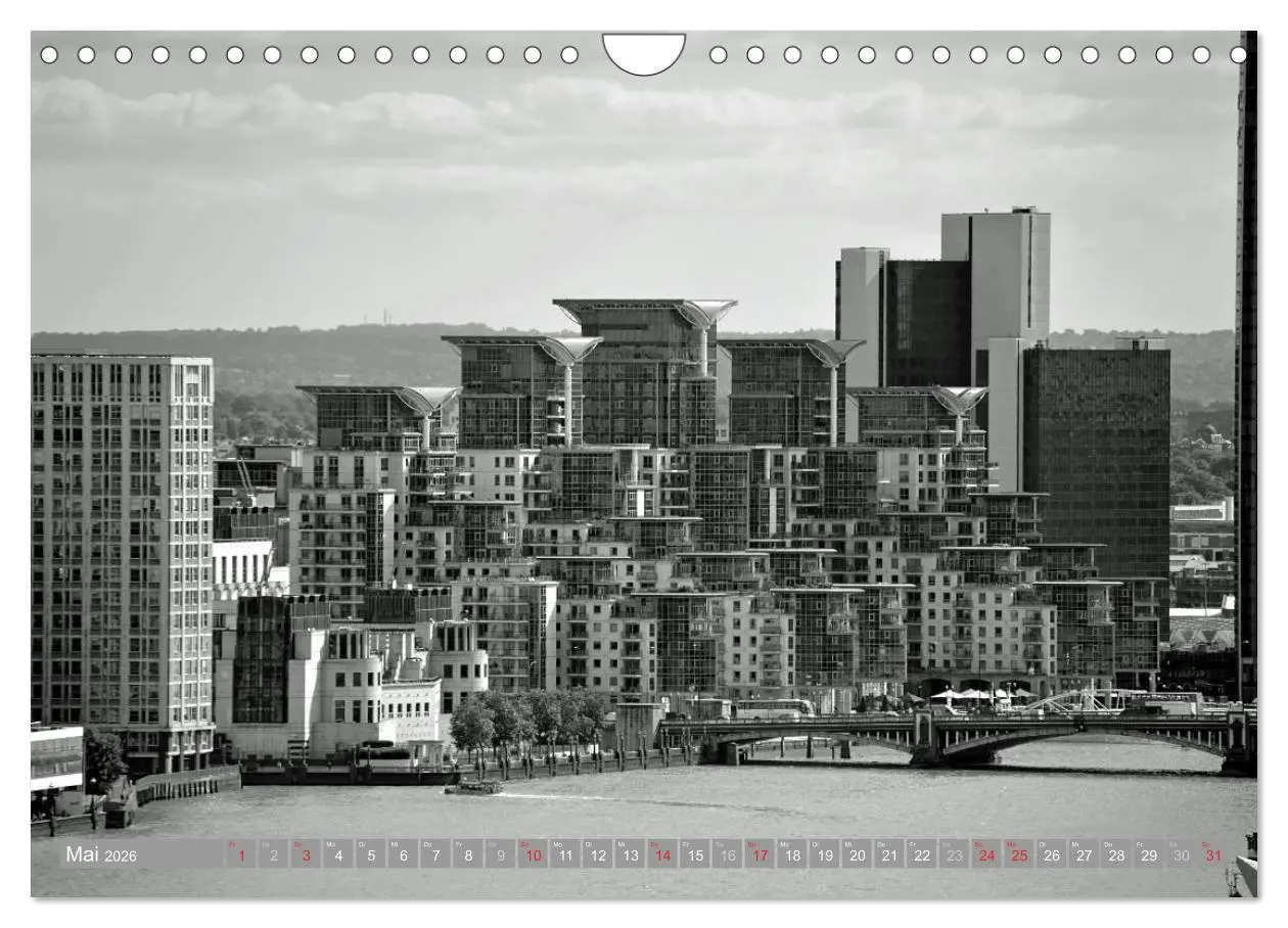 Bild: 9783516131376 | London in Schwarz-Weiß (Wandkalender 2026 DIN A4 quer), CALVENDO...
