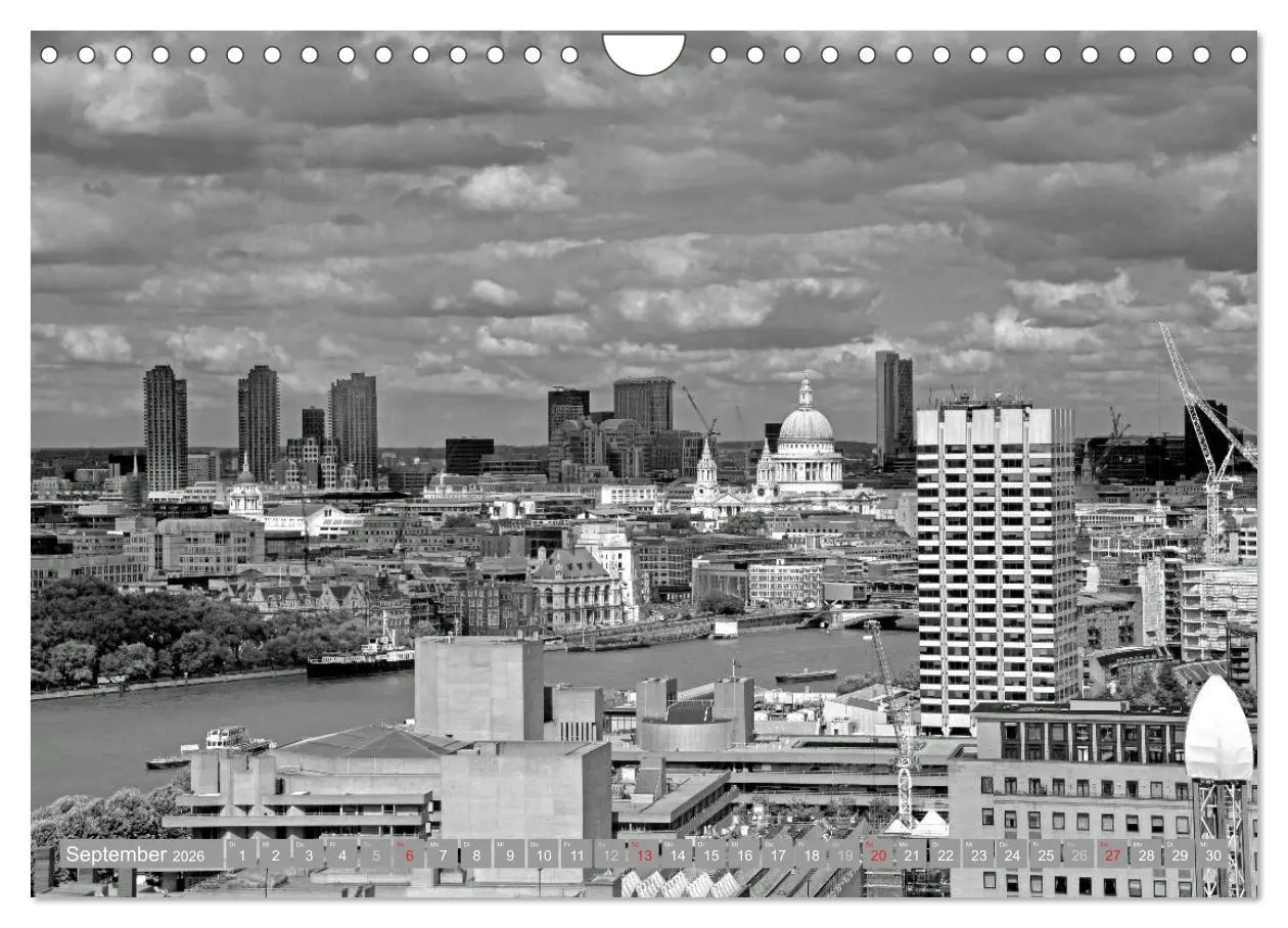 Bild: 9783516131376 | London in Schwarz-Weiß (Wandkalender 2026 DIN A4 quer), CALVENDO...
