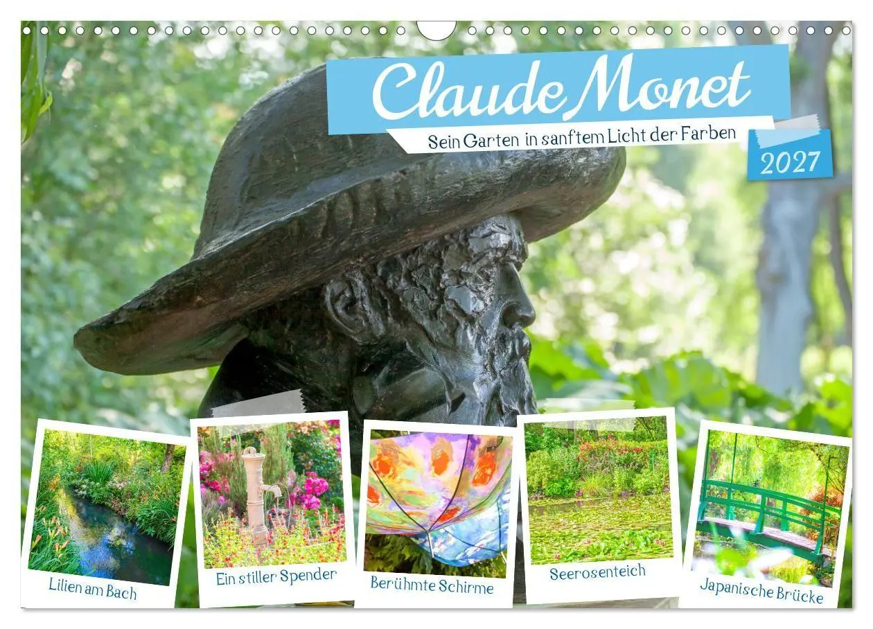 Cover: 9783594351376 | Claude Monet - Sein Garten in sanftem Licht (Wandkalender 2027 DIN...