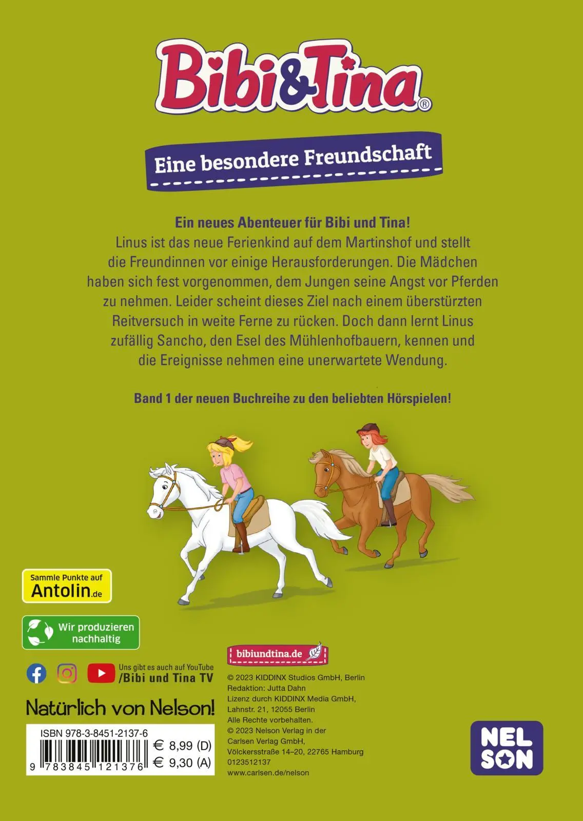 Rückseite: 9783845121376 | Bibi &amp; Tina: Eine besondere Freundschaft | Freunde für immer! | Buch