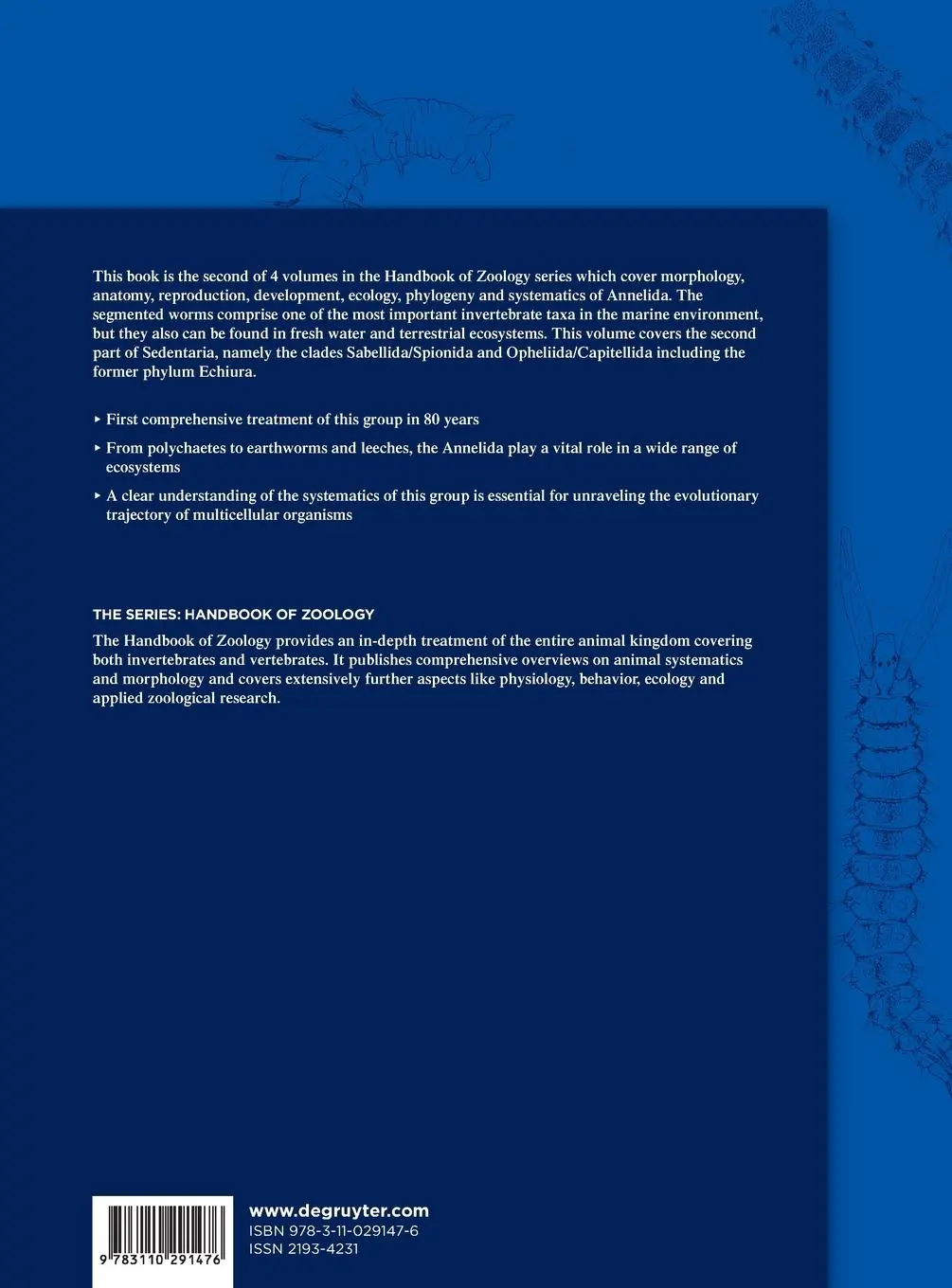 Rückseite: 9783110291476 | Handbook of Zoology / Handbuch der Zoologie, Volume 2,...