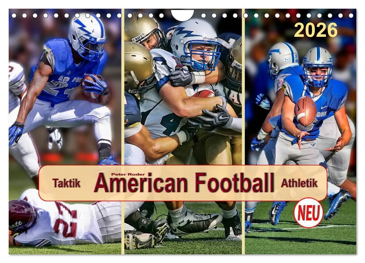 Cover: 9783457961476 | American Football - Taktik und Athletik (Wandkalender 2026 DIN A4...