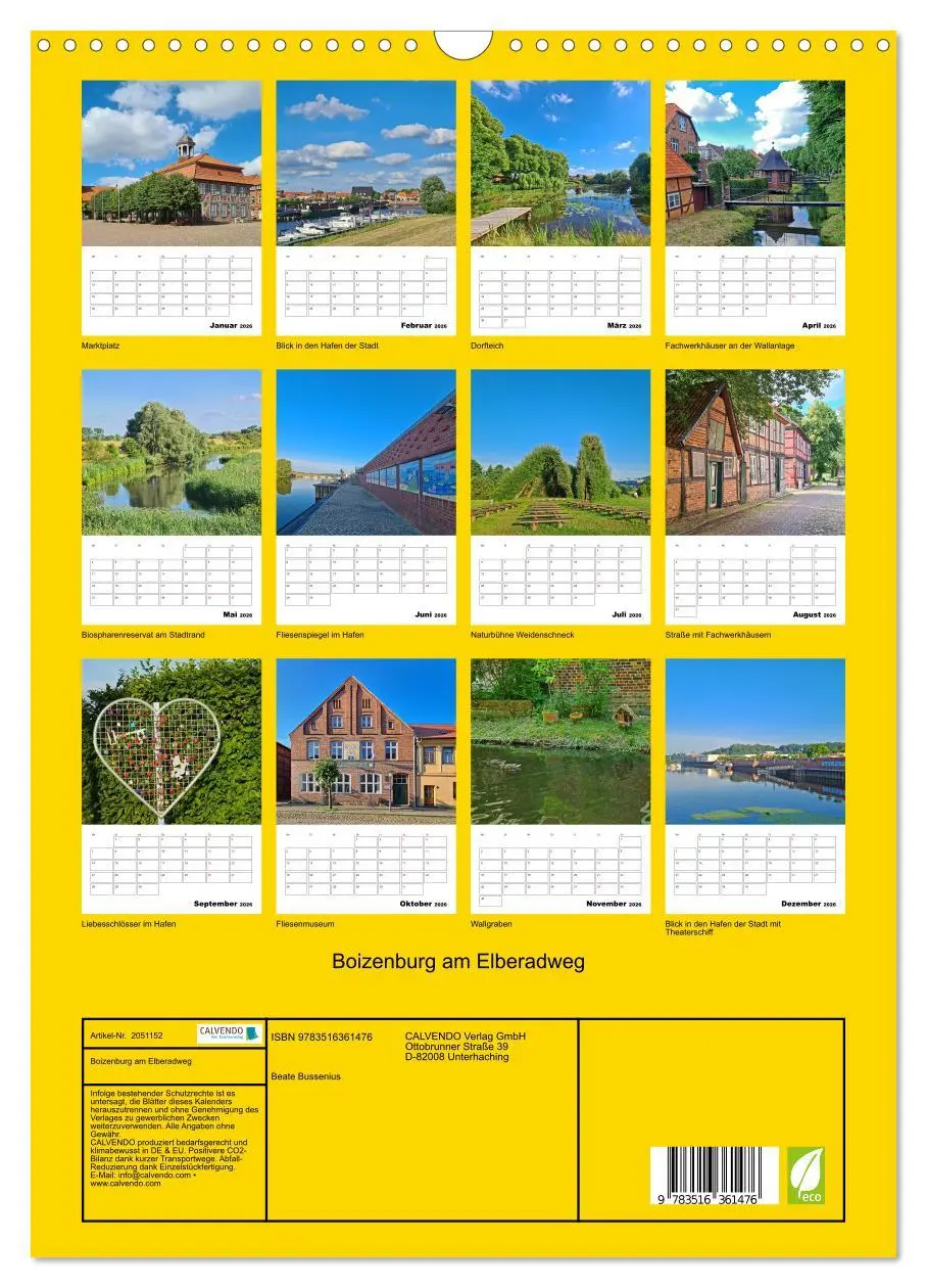 Bild: 9783516361476 | Boizenburg am Elberadweg (Wandkalender 2026 DIN A3 hoch), CALVENDO...