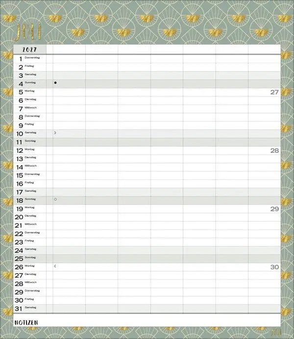 Bild: 9783819301476 | Multiplaner - Time for glamour 2027 | Verlag Korsch | Kalender | 14 S.