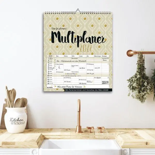 Bild: 9783819301476 | Multiplaner - Time for glamour 2027 | Verlag Korsch | Kalender | 14 S.