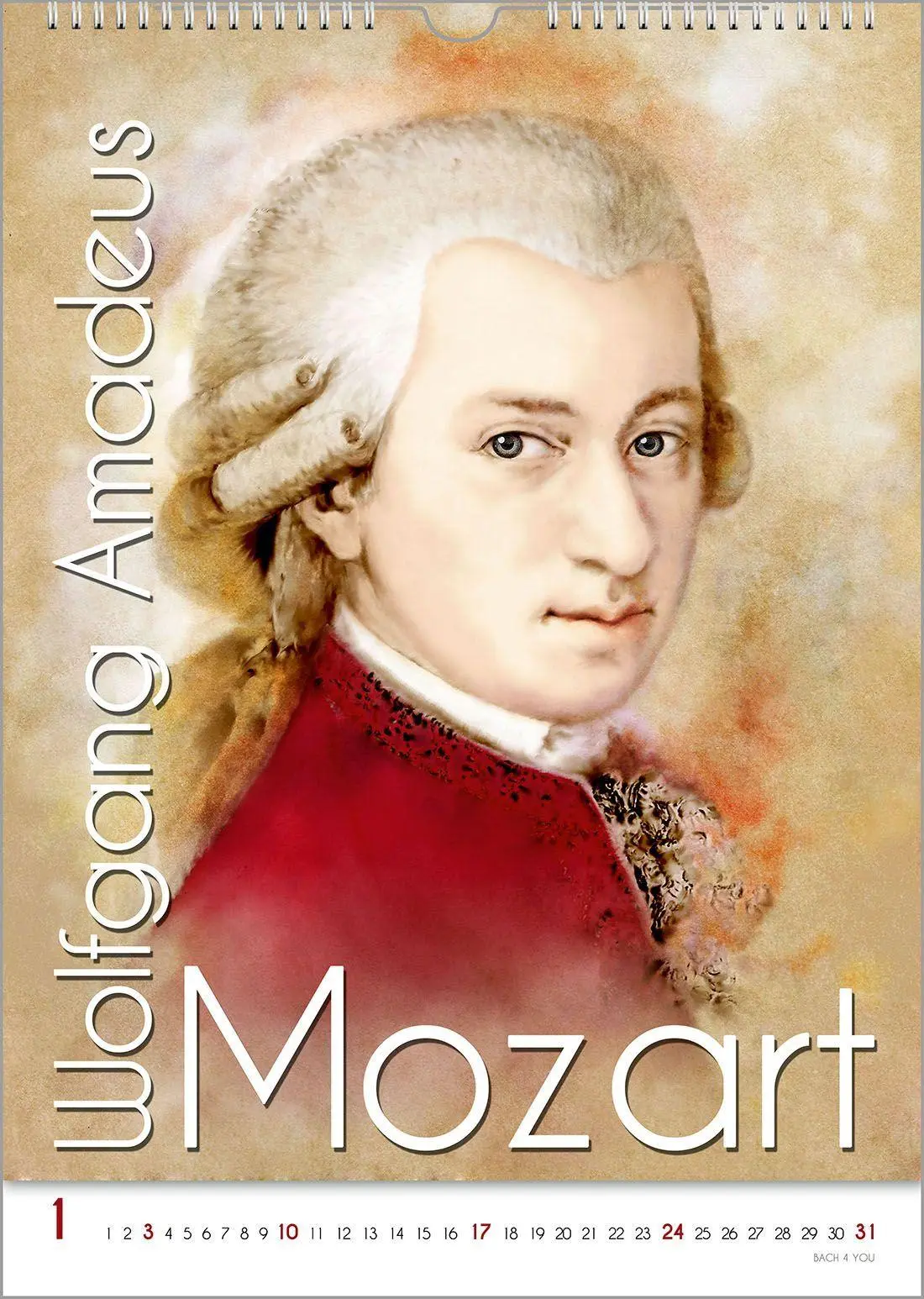 Bild: 9783969031476 | Komponisten-Kalender, ein Musik-Kalender 2027, DIN A3 | Peter Bach Jr.