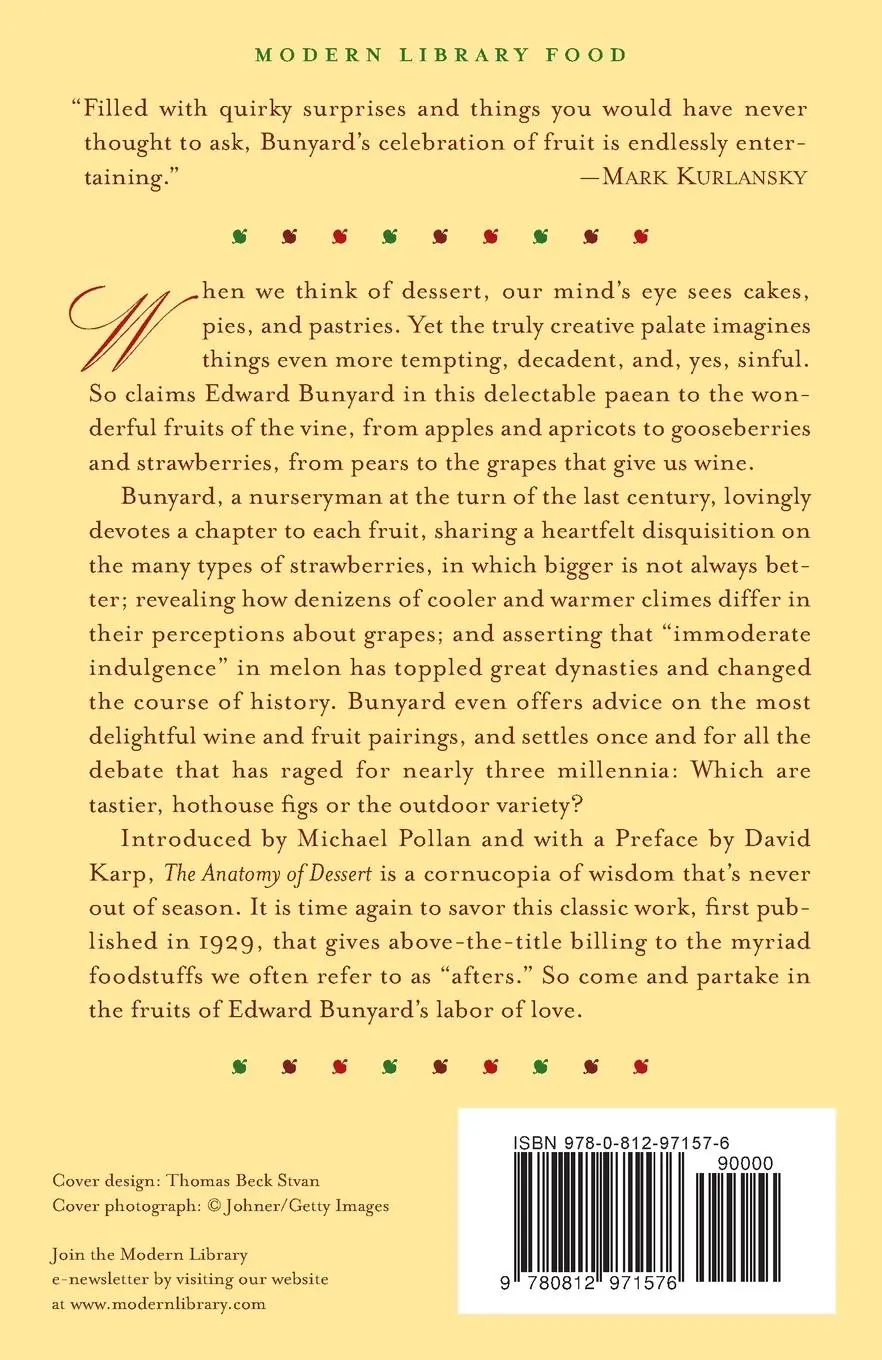 Rückseite: 9780812971576 | The Anatomy of Dessert | With a Few Notes on Wine | Edward Bunyard
