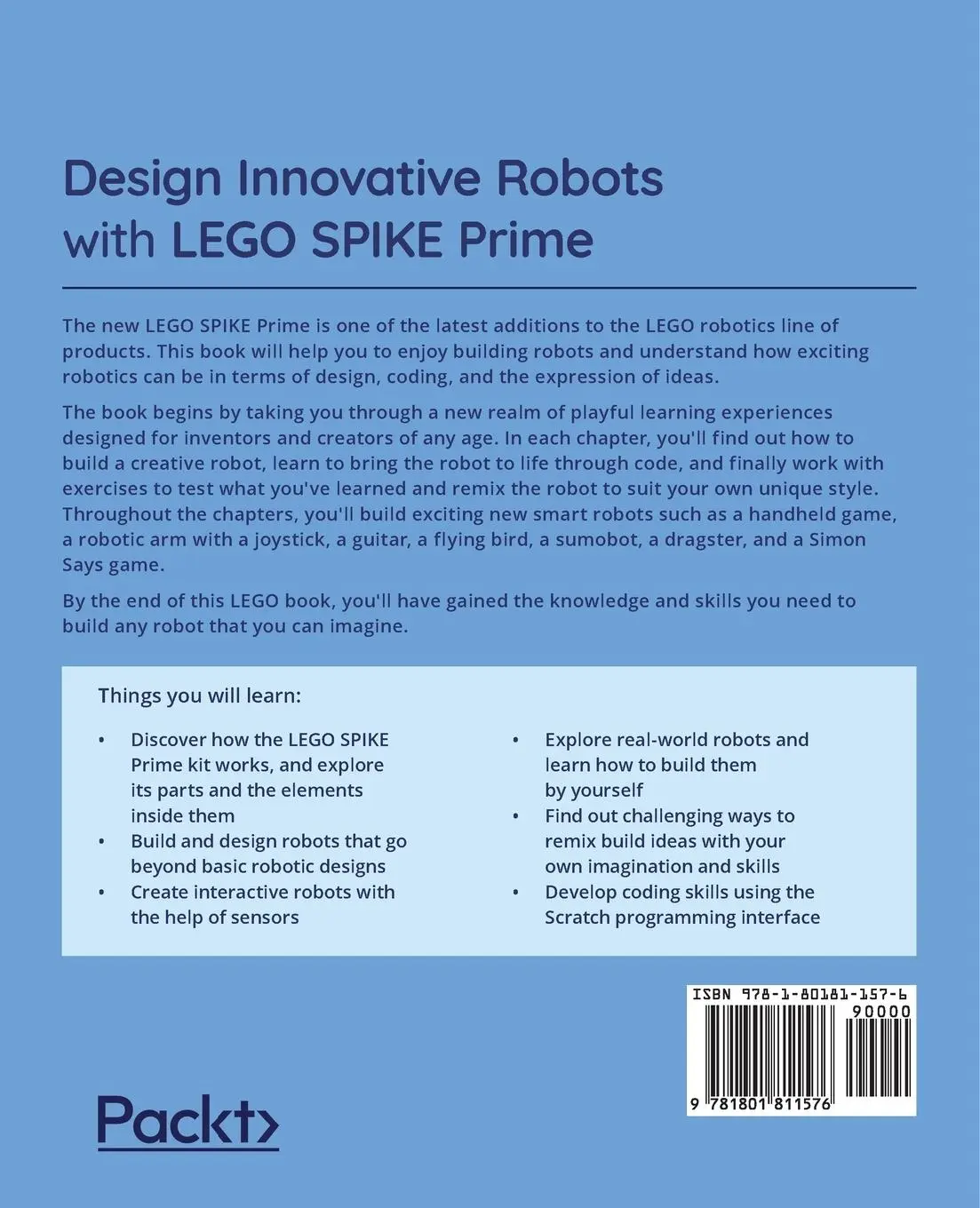Rückseite: 9781801811576 | Design Innovative Robots with LEGO SPIKE Prime | Aaron Maurer | Buch