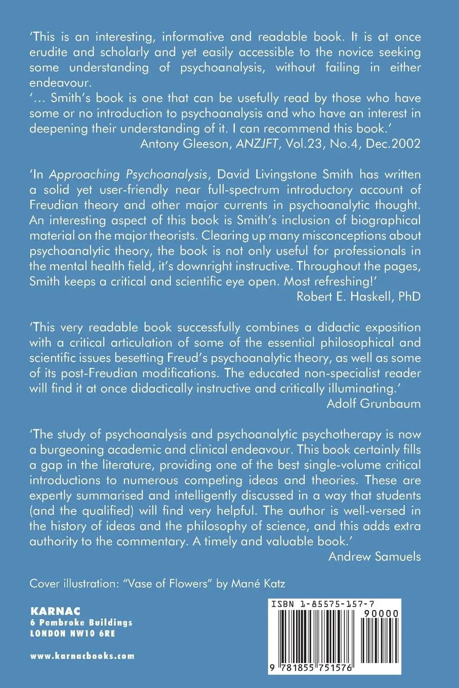 Rückseite: 9781855751576 | Approaching Psychoanalysis | An Introductory Course | Smith | Buch