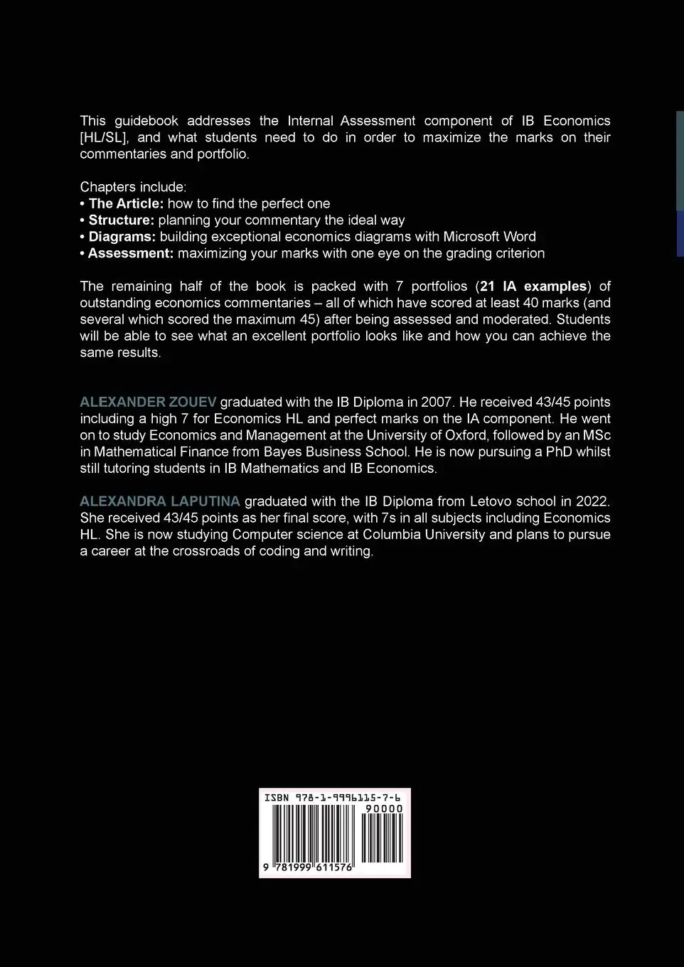 Rückseite: 9781999611576 | IB Economics Internal Assessment | Alexander Zouev (u. a.) | Buch