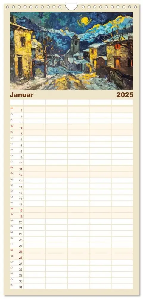 Bild: 9783457191576 | Familienplaner 2025 - Vincents Jahr mit 5 Spalten (Wandkalender, 21...