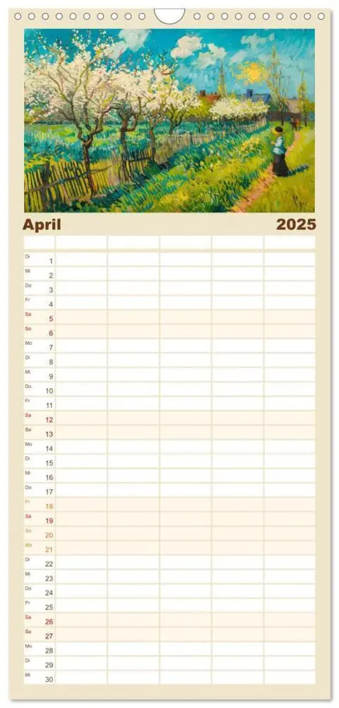 Bild: 9783457191576 | Familienplaner 2025 - Vincents Jahr mit 5 Spalten (Wandkalender, 21...