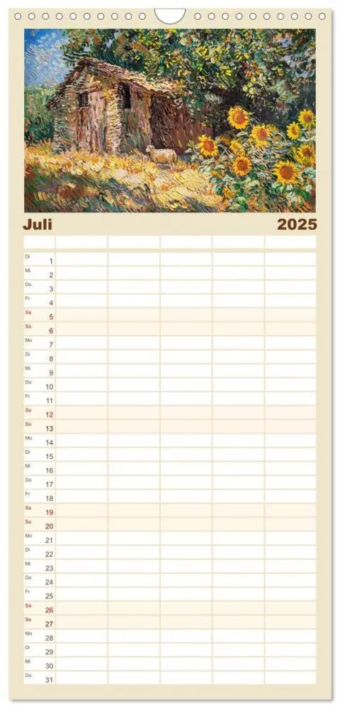 Bild: 9783457191576 | Familienplaner 2025 - Vincents Jahr mit 5 Spalten (Wandkalender, 21...