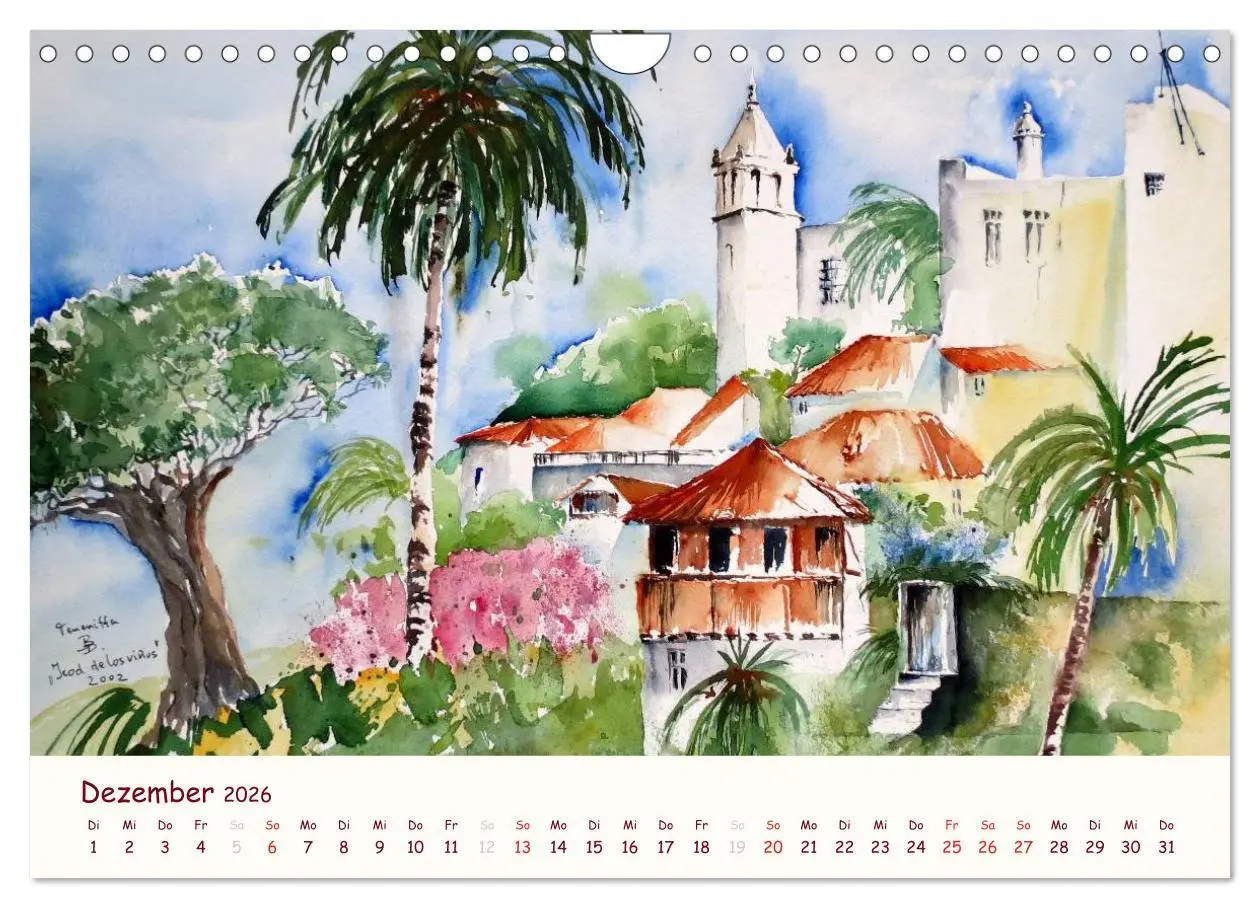 Bild: 9783516041576 | Lanzarote und Teneriffa - Aquarelle (Wandkalender 2026 DIN A4...