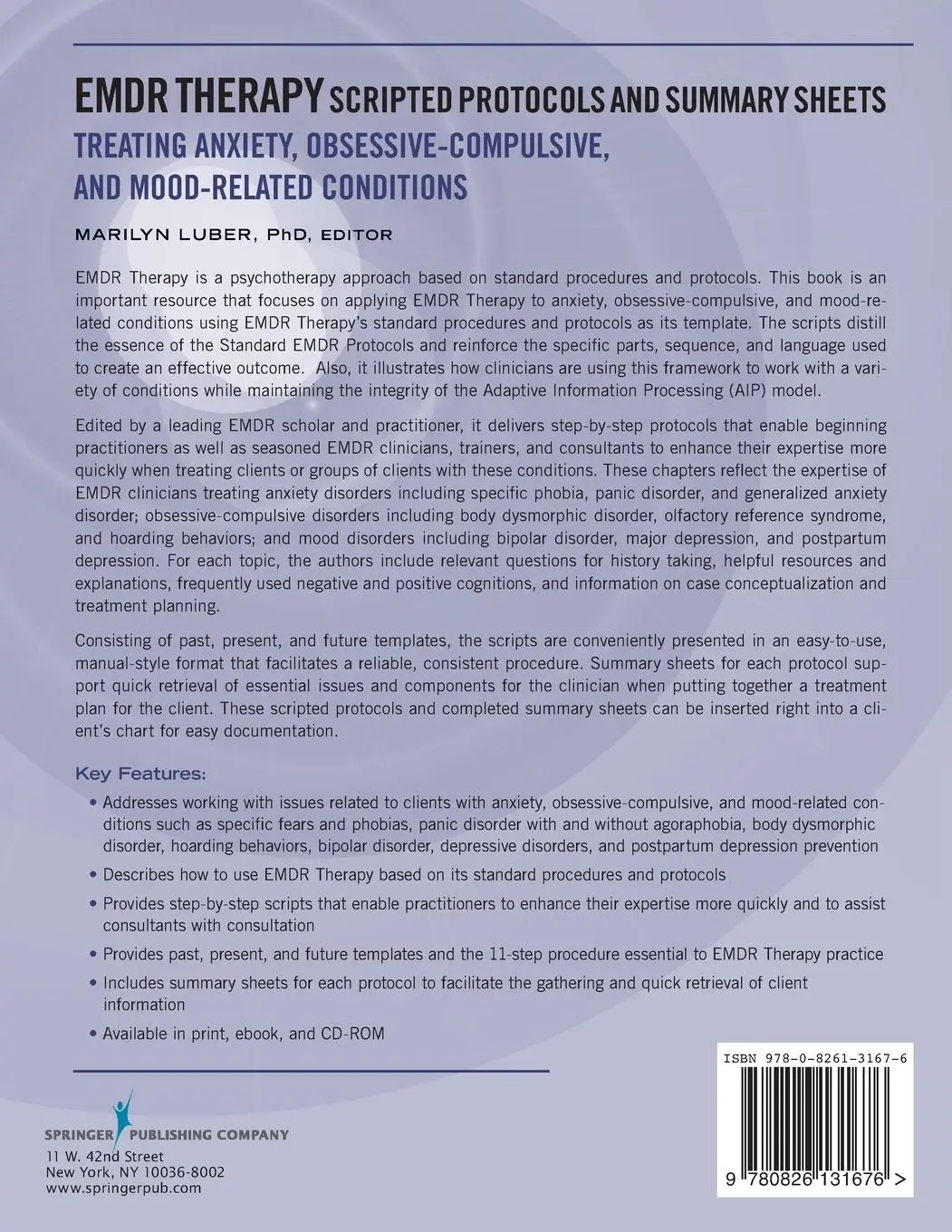 Rückseite: 9780826131676 | Eye Movement Desensitization and Reprocessing (EMDR)Therapy...