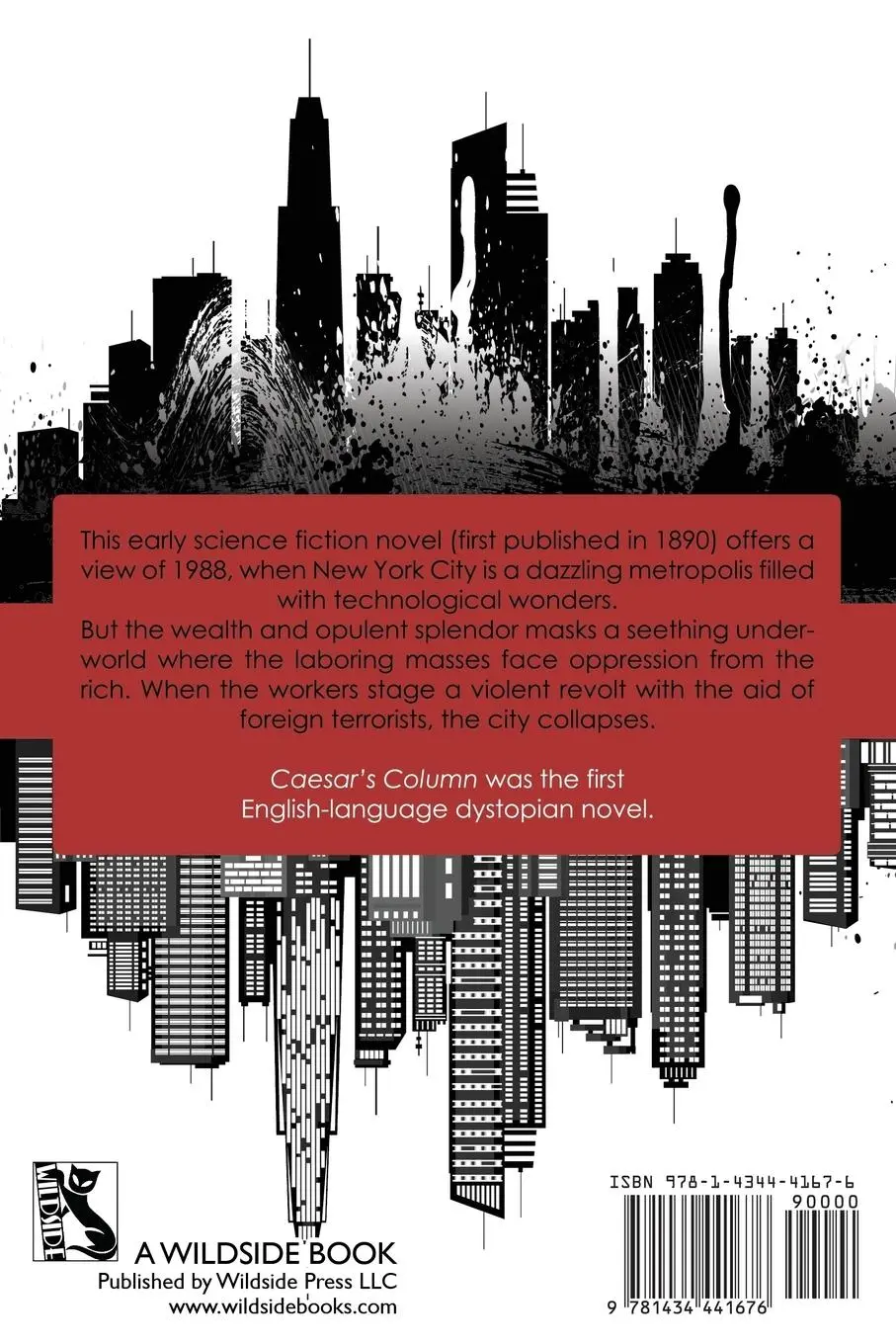 Rückseite: 9781434441676 | Caesar's Column | A Story of the Twentieth Century | Ignatius Donnelly