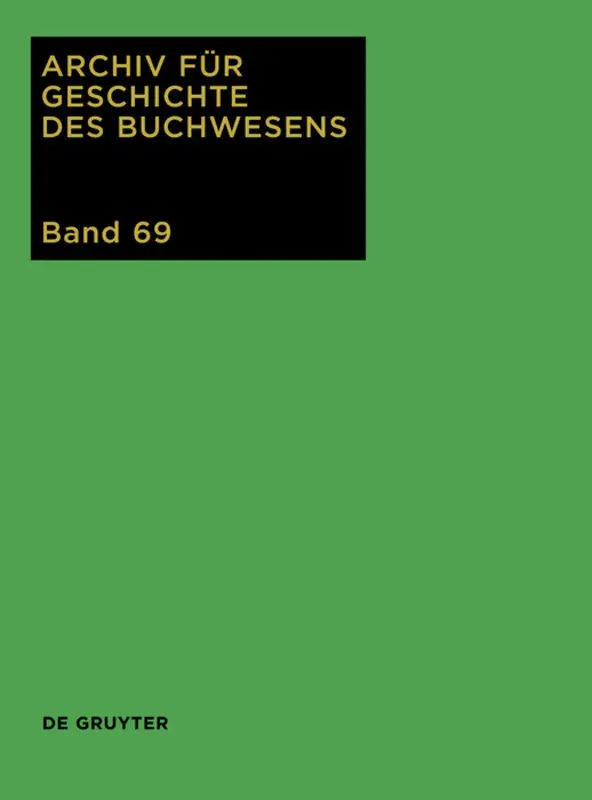 Cover: 9783110341676 | 2014. Bd.69 | Ursula Rautenberg (u. a.) | Buch | VI | Deutsch | 2014
